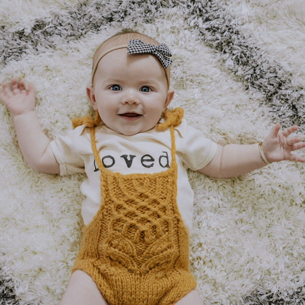 Loved. Organic Cotton Baby Bodysuit Short Sleeve