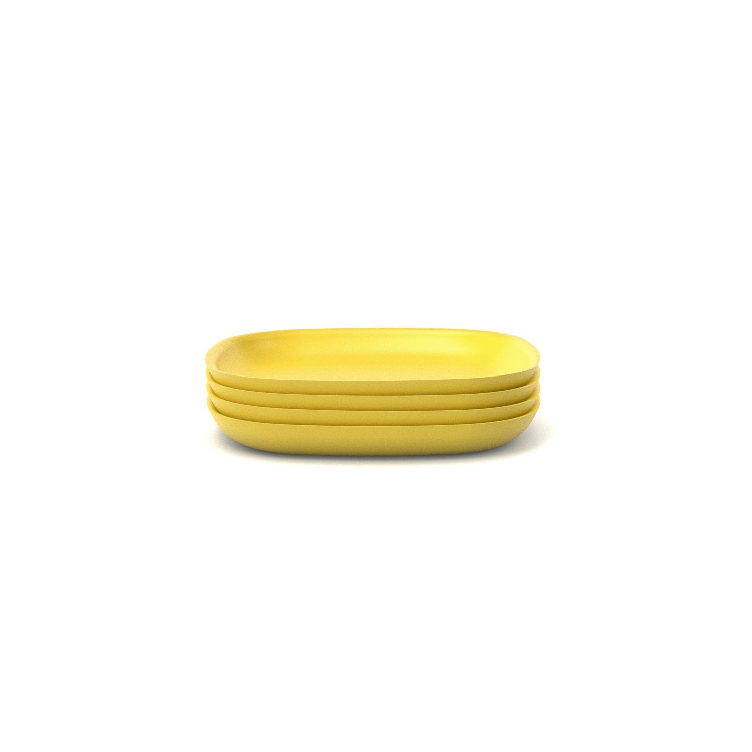 Bamboo Side Plate - 4 Piece Set - Lemon