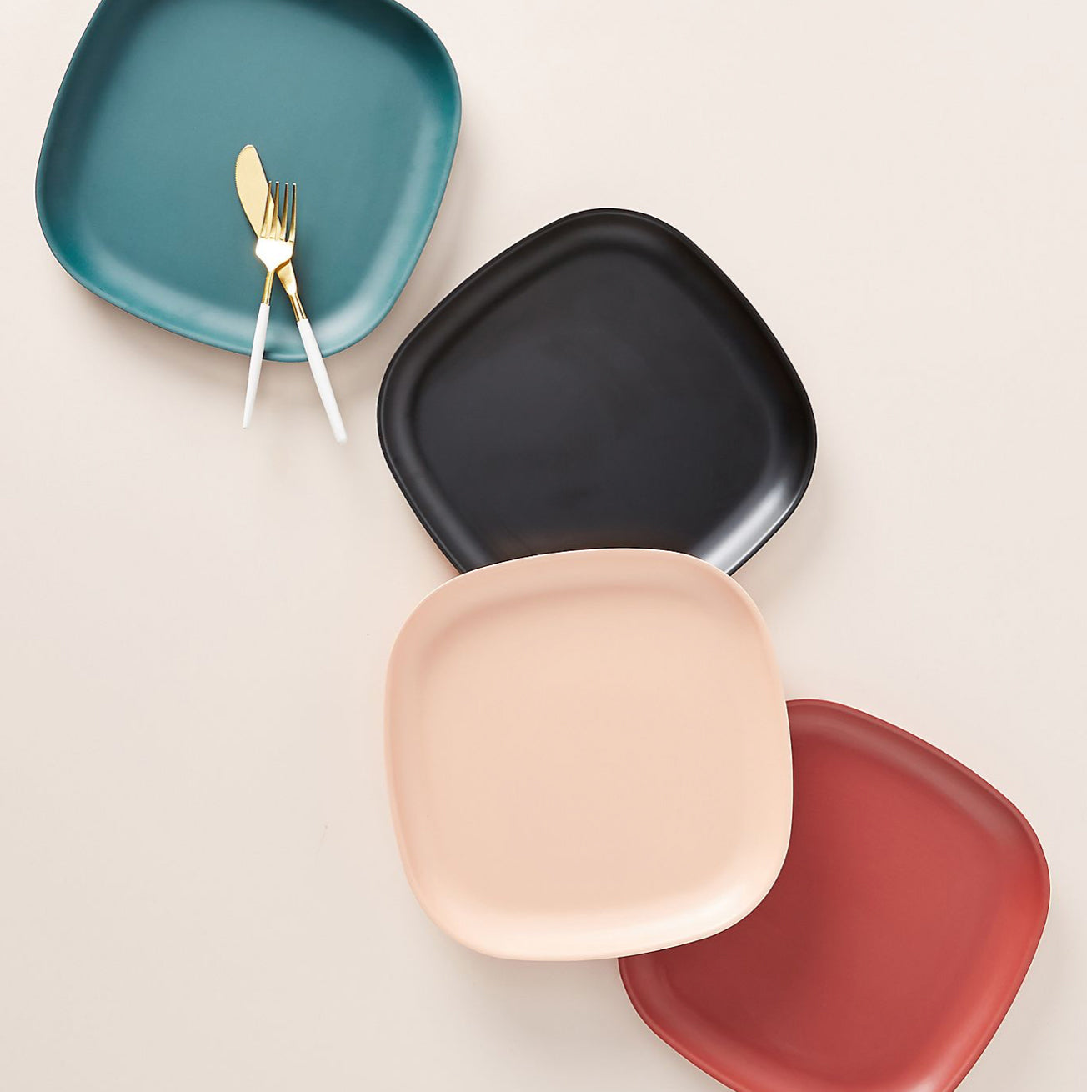 Bamboo Side Plate - 4 Piece Set - Spice