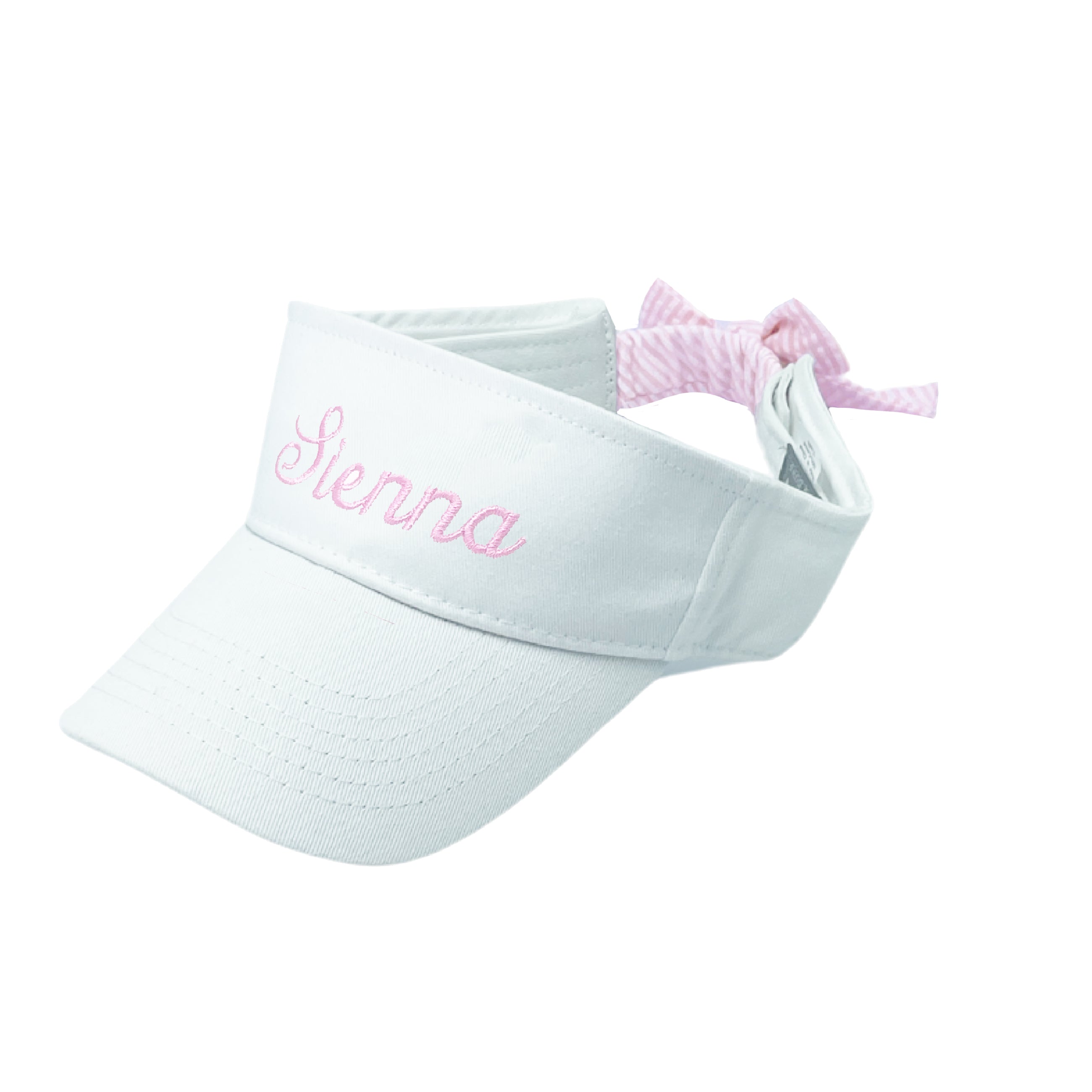 White Visor, Pink Bow (youth/junior) - Dropship