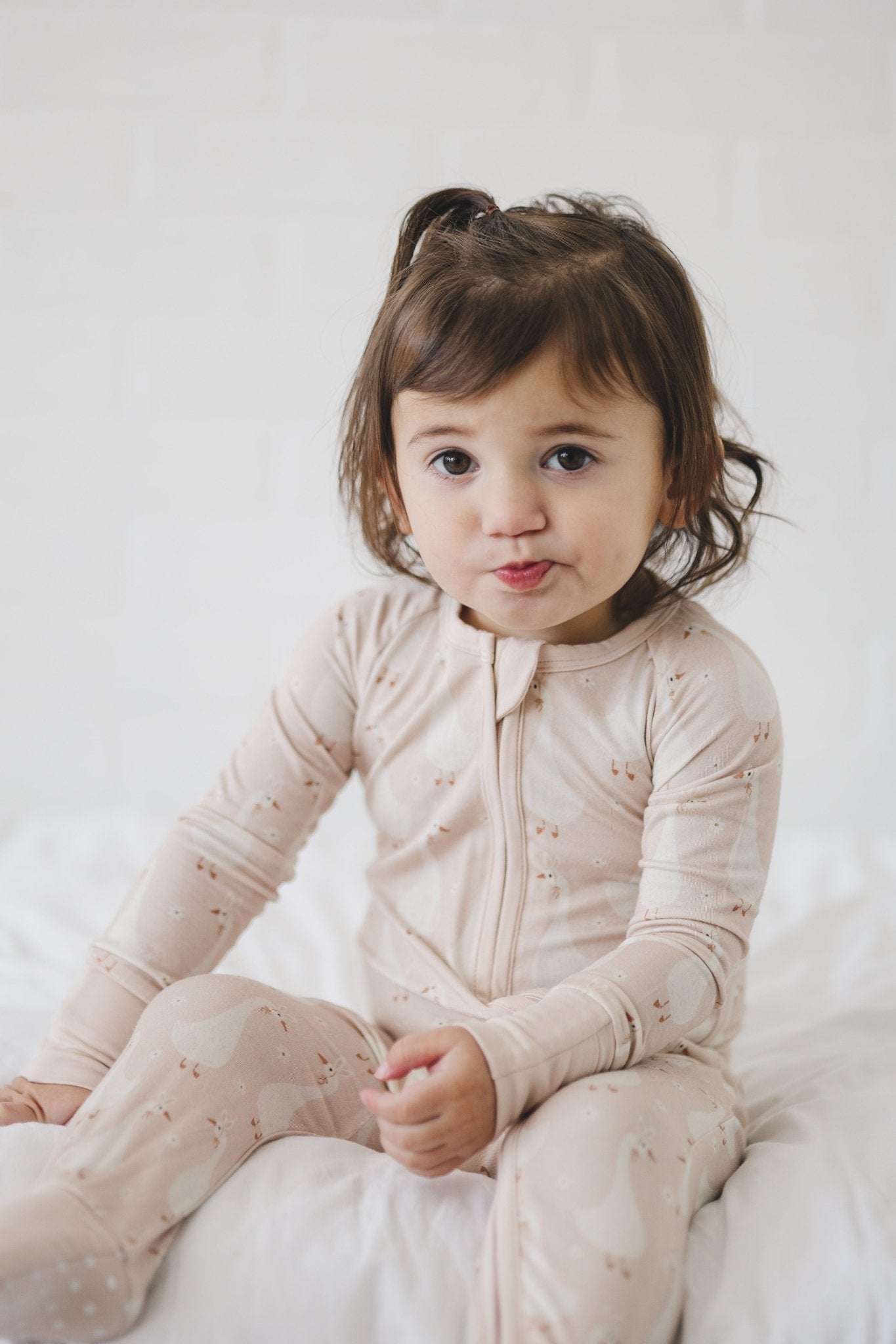 Silly Goose On The Loose Bamboo Zippy Romper