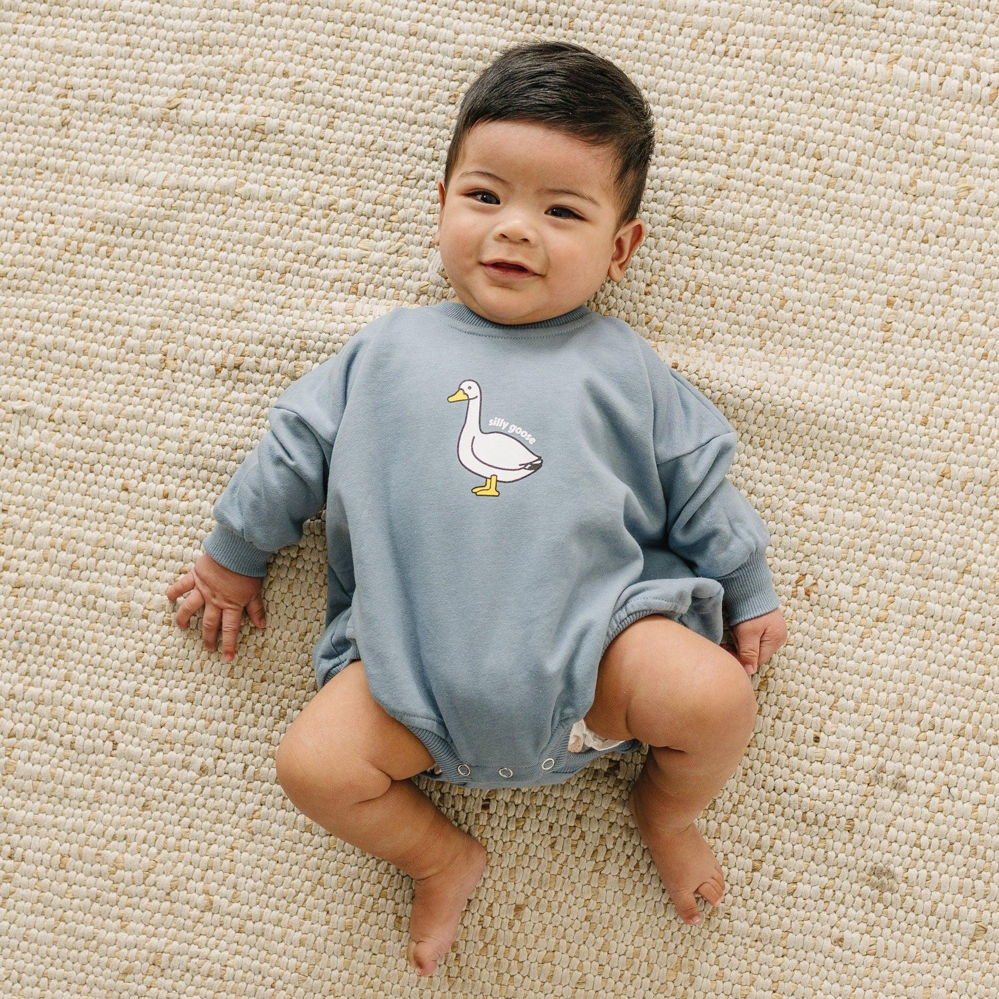 Silly Goose Sweatshirt Romper - More Colors