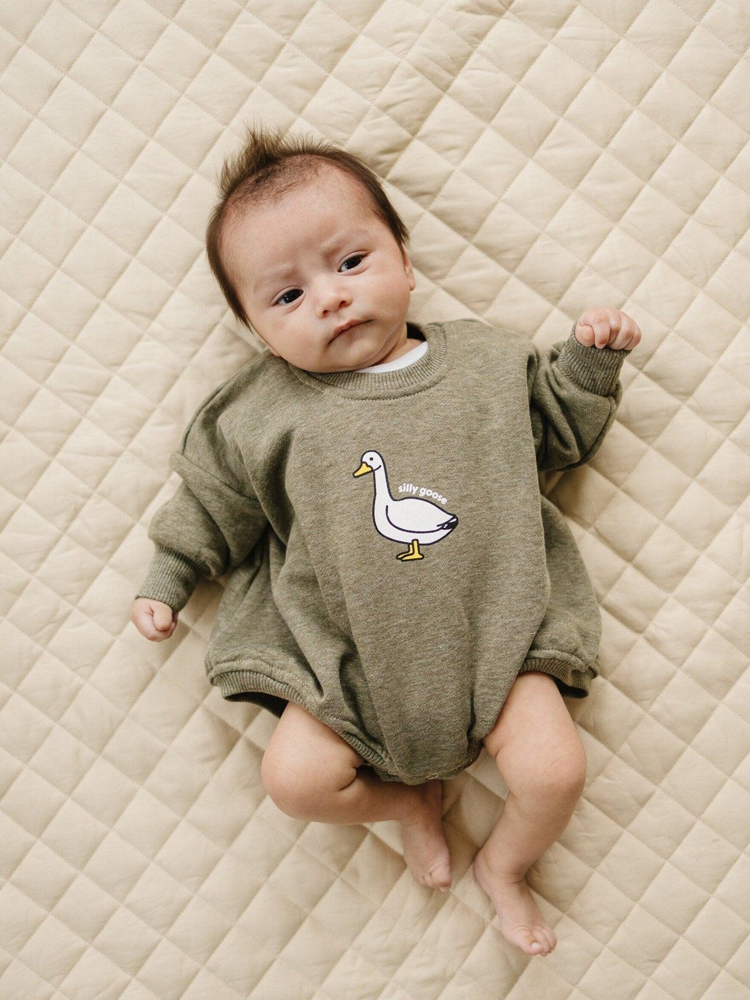 Silly Goose Sweatshirt Romper - More Colors