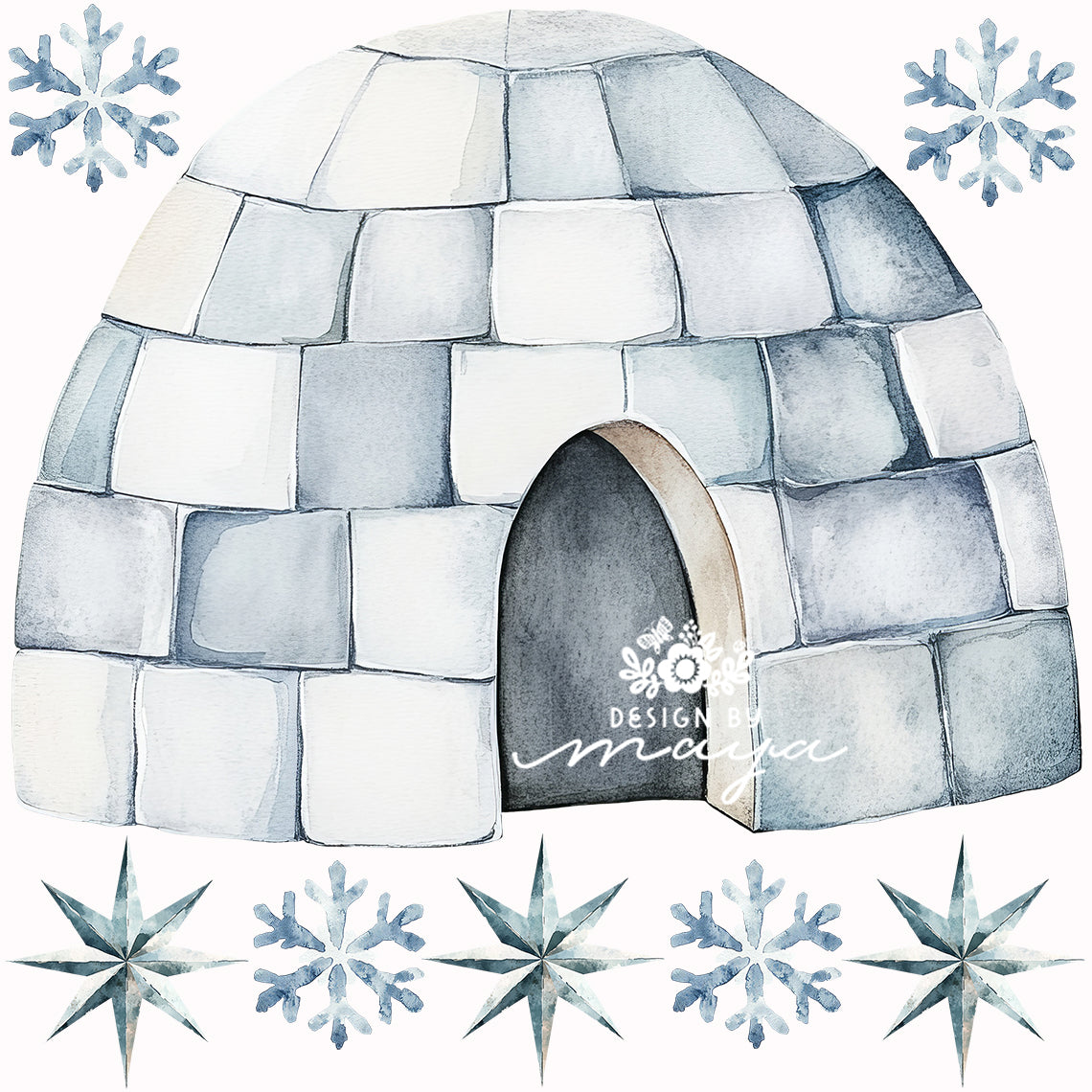 Arctic Animal Friends - Fabric Nursery Wall Art Decals