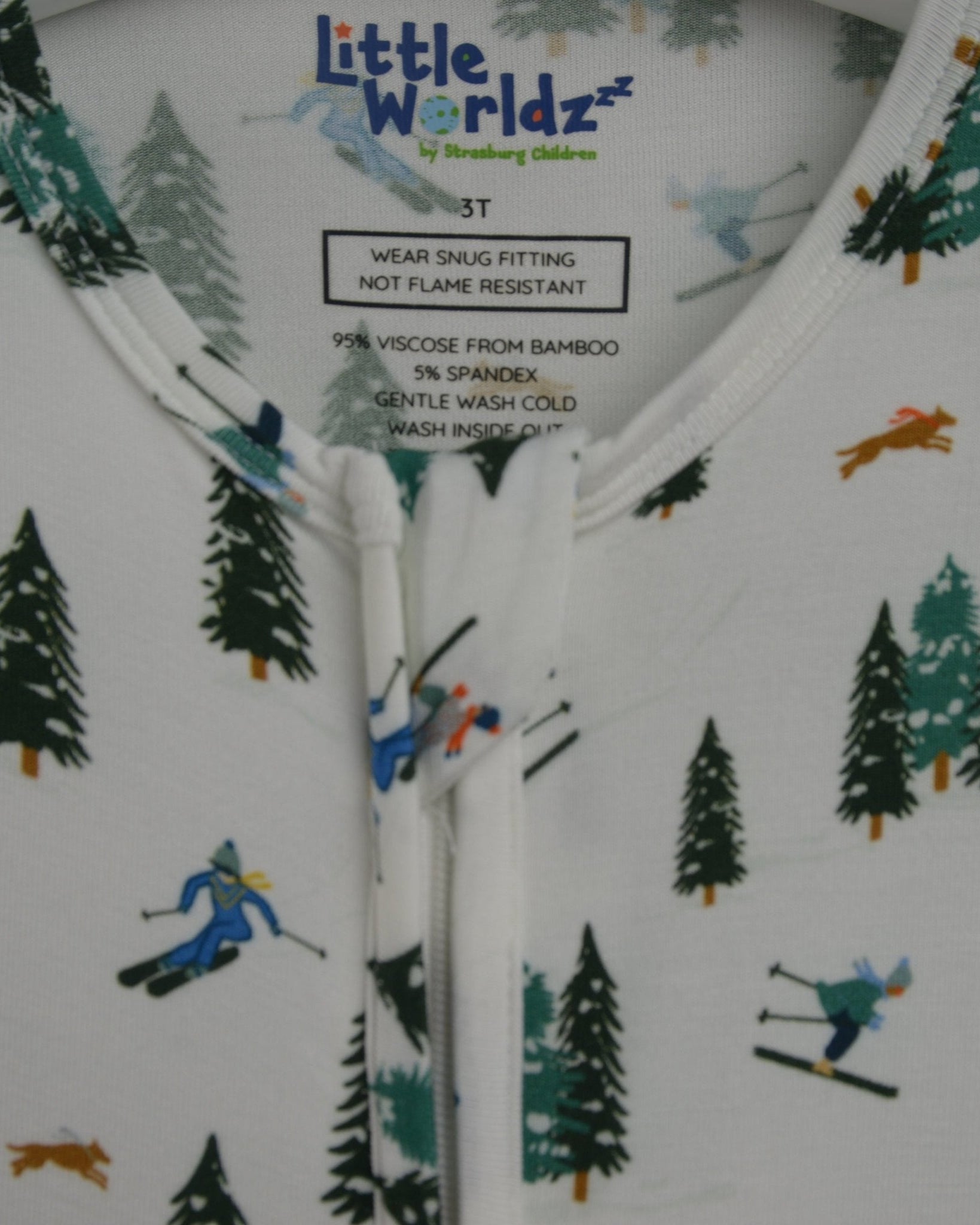 Ski Bamboo Zipper Footie