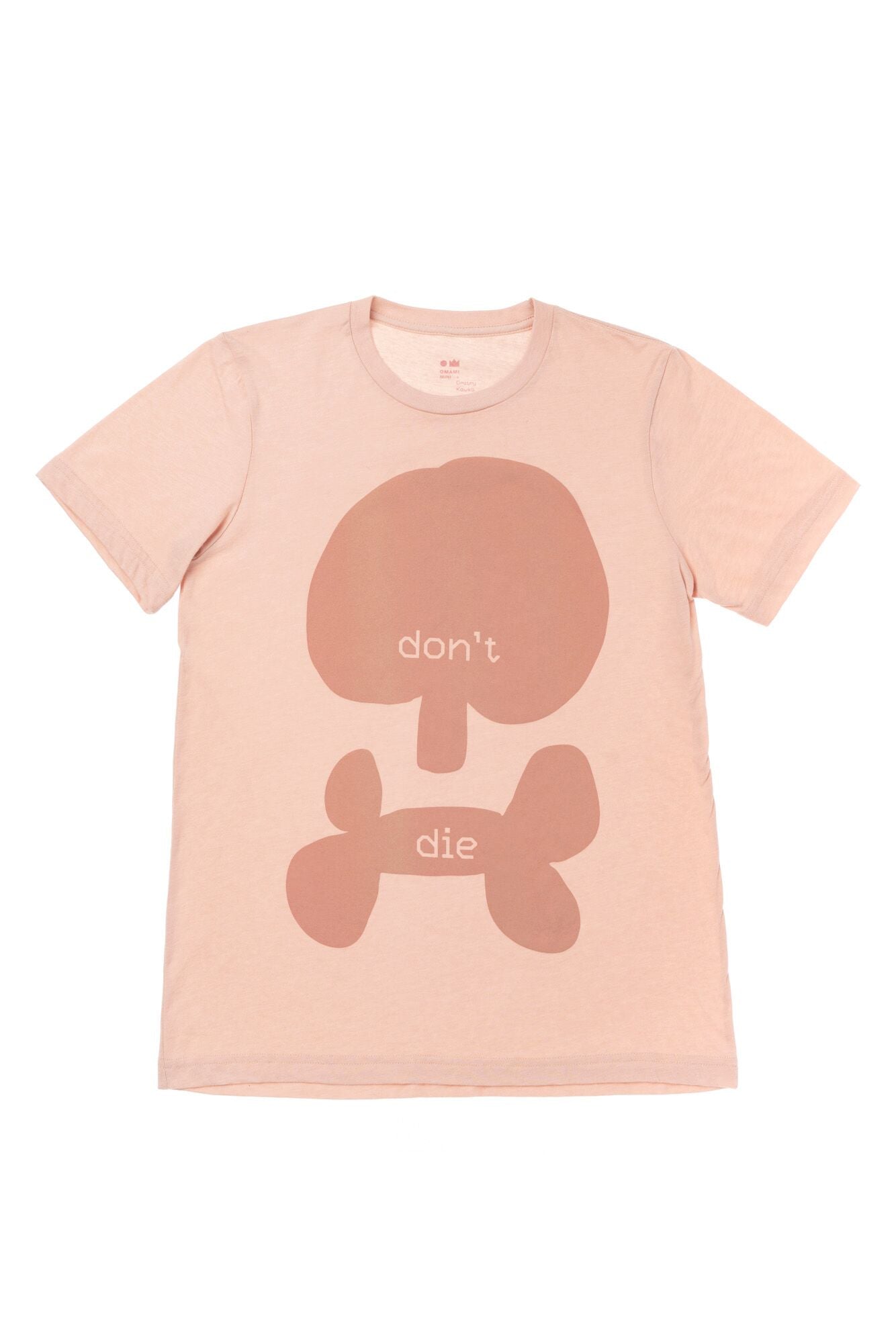 Adults "don't Die" T-shirt | Scull | Peach
