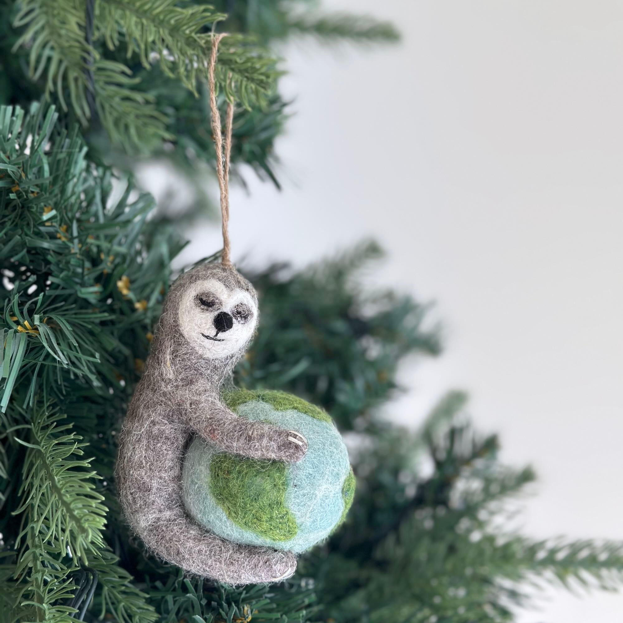 Sloth Embrace: Earth-holding Decor