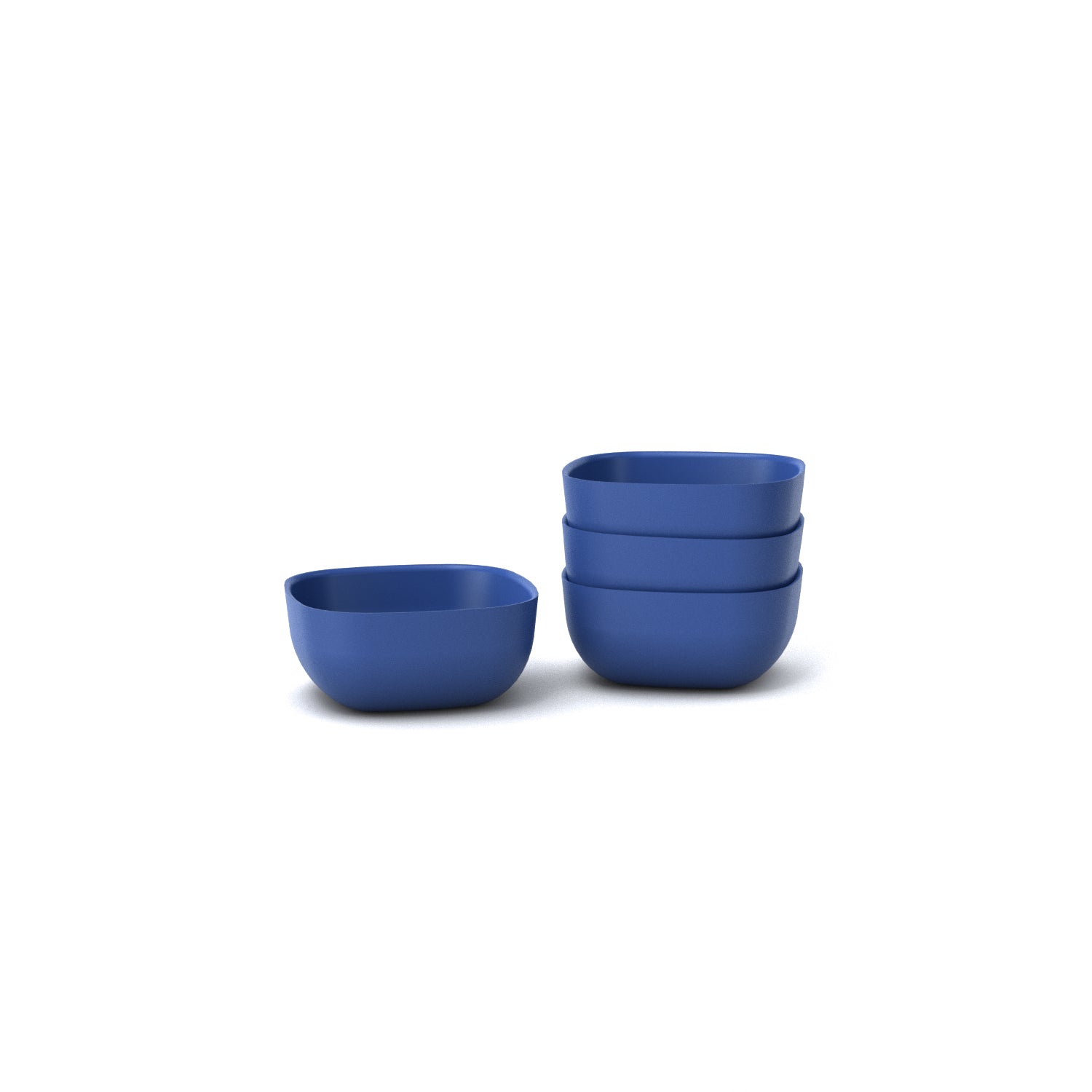 Bamboo Small Bowl - 4 Piece Set - Royal Blue