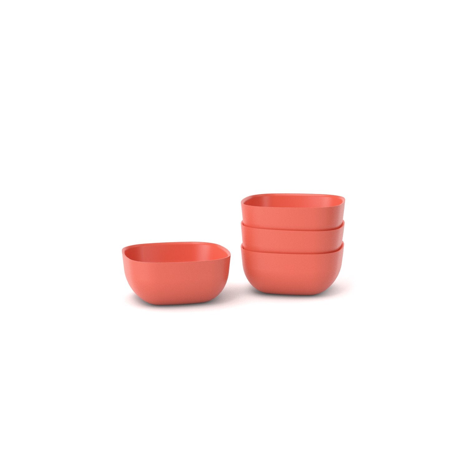 Bamboo Small Bowl - 4 Piece Set - Persimmon