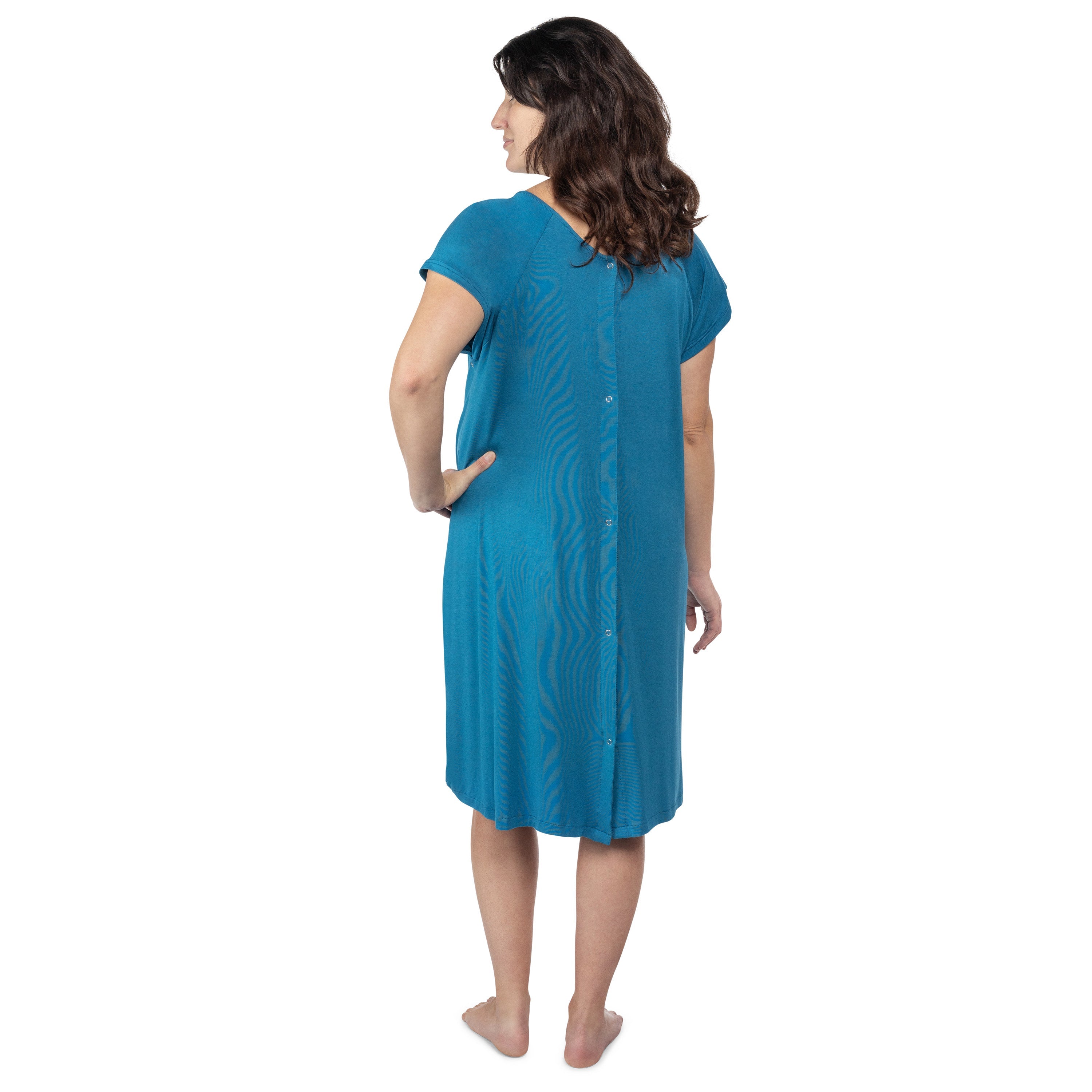 Blue Mommy Labor And Delivery Nursing Hospital Gown