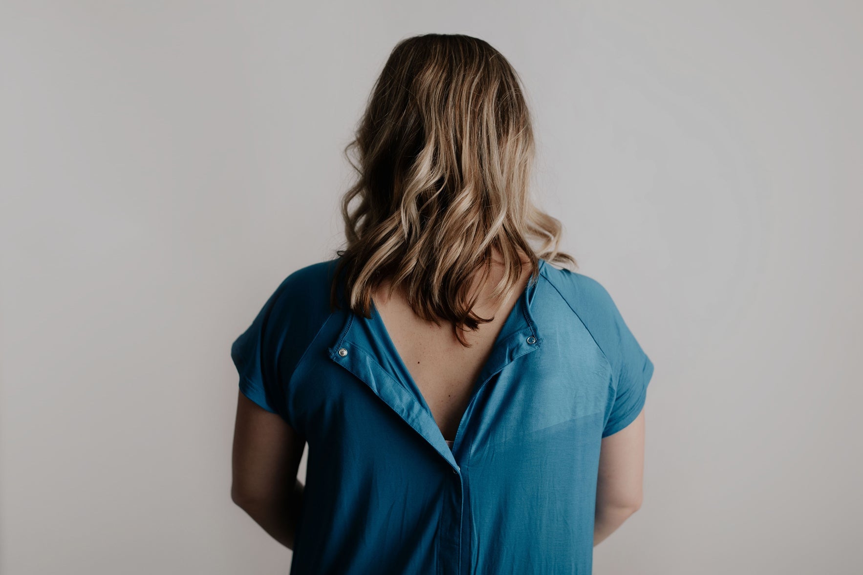 Blue Mommy Labor And Delivery Nursing Hospital Gown