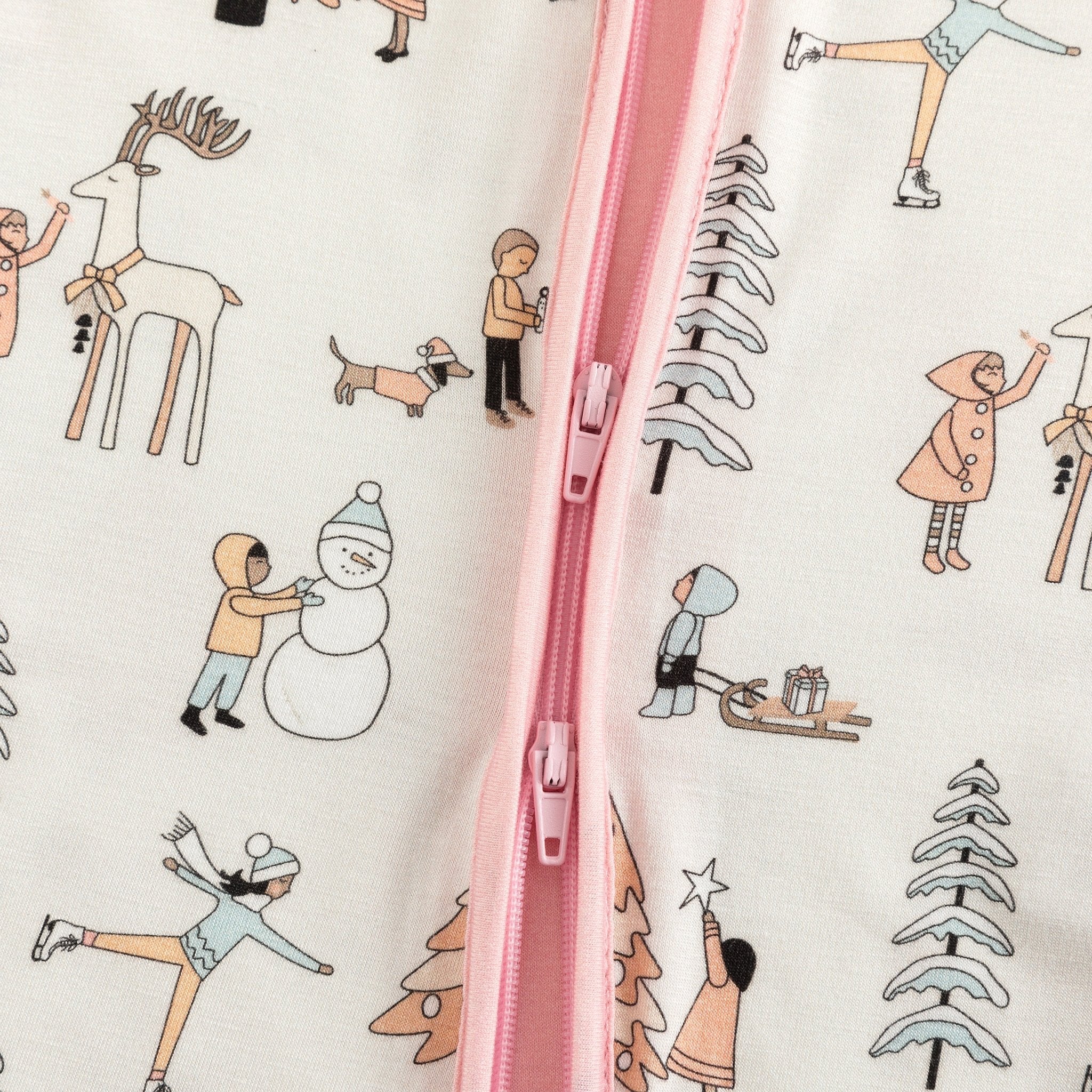 Snow Day Pink (convertible Zip Footies)