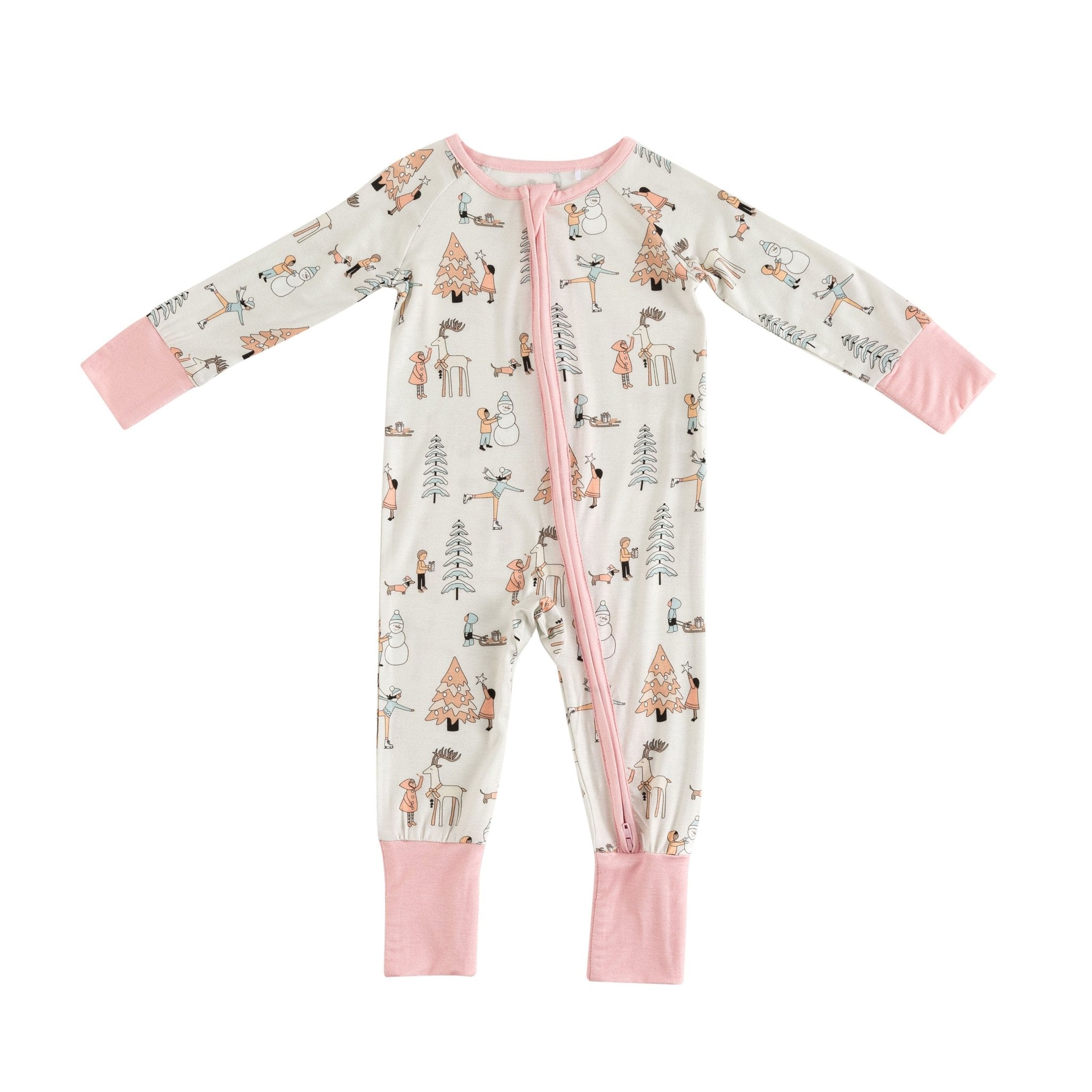 Snow Day Pink (convertible Zip Footies)
