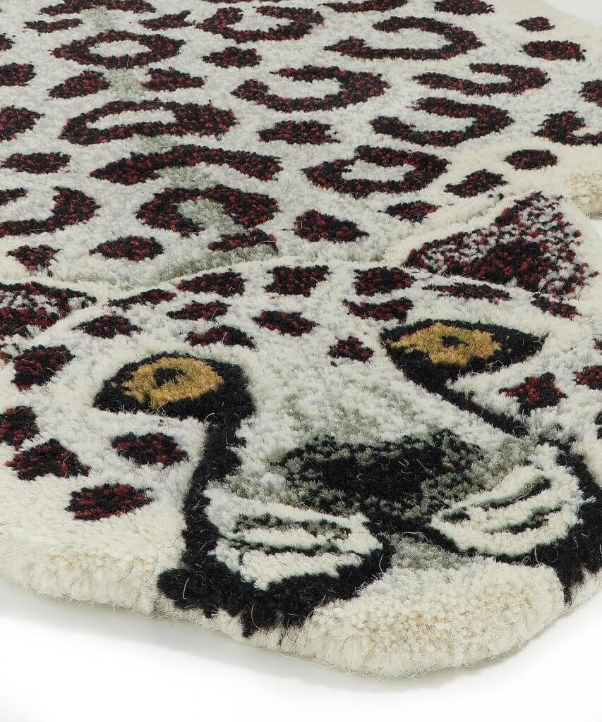 Snowy Leopard Rug Small