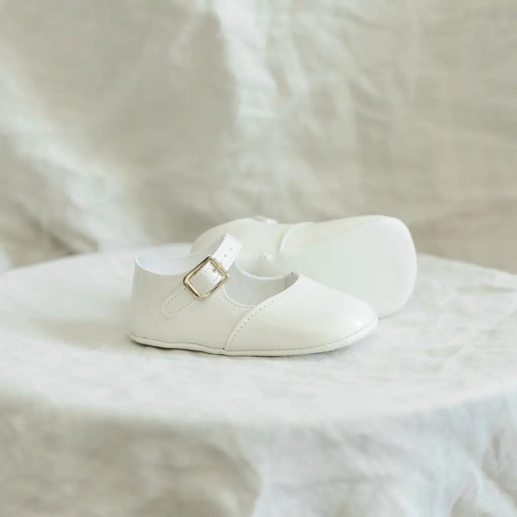 Soft Soled Mary Jane - Ivory Patent