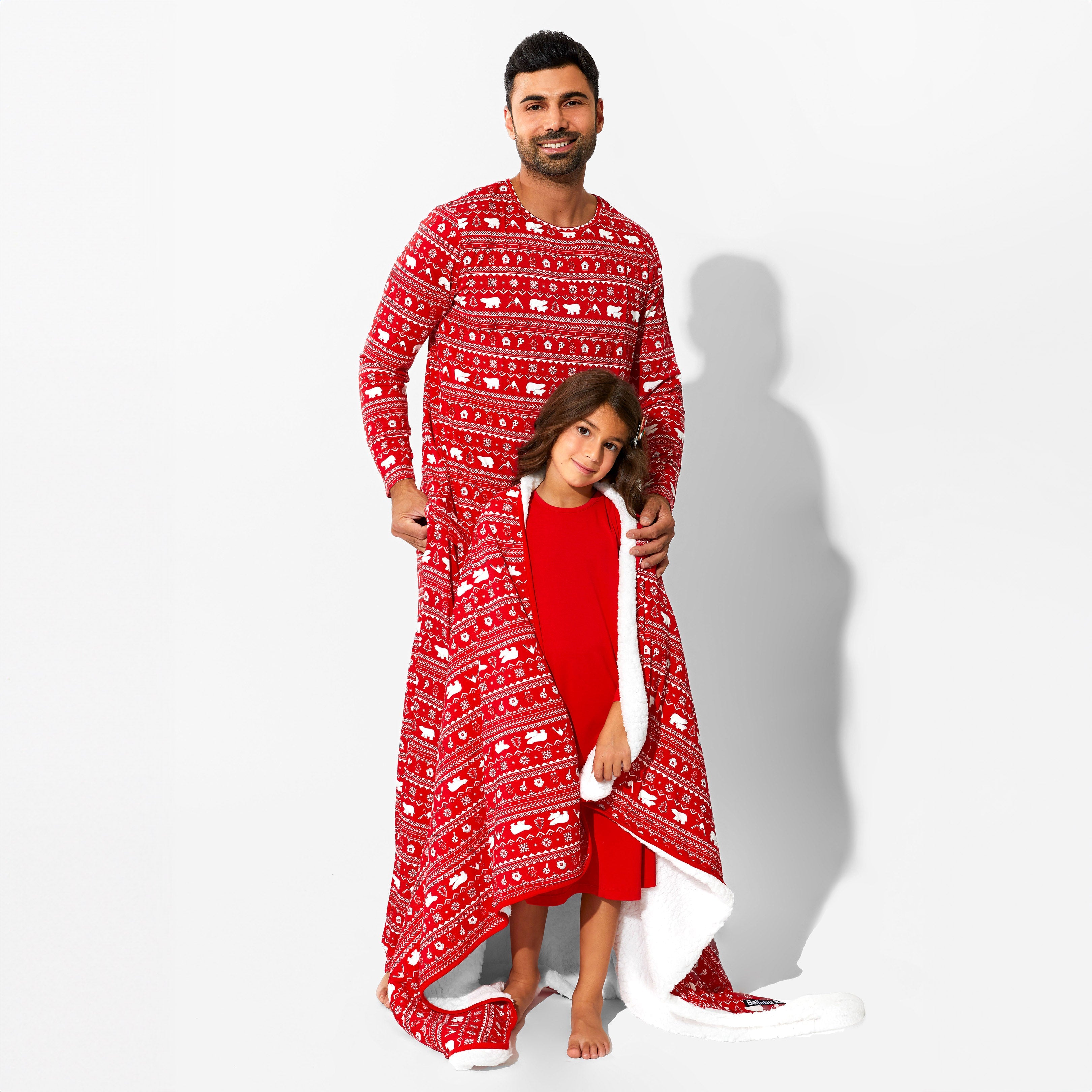 Winterberry Red Bamboo Girls' Long Sleeve Dress