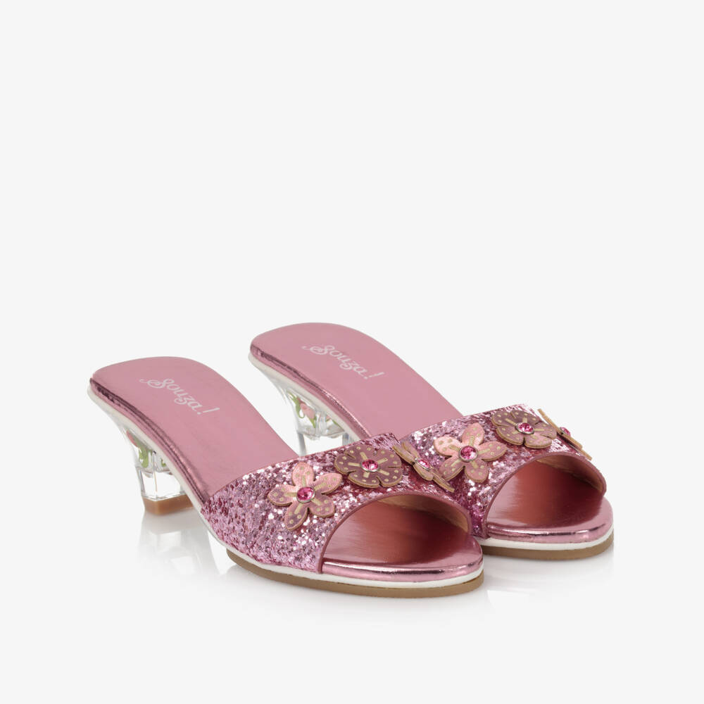 Slipper High-heel Mariona (pink) Costume Accessory For Kids - Carnival & Festive Use (3 Sizes)