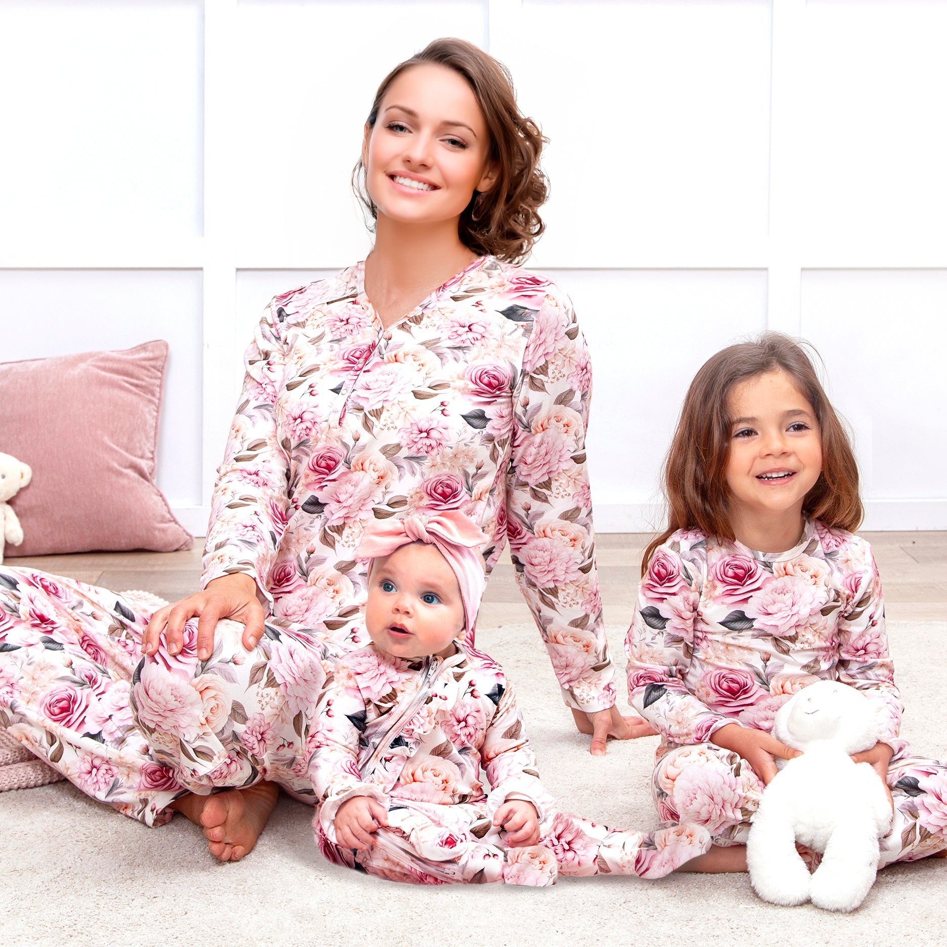 Garden Bouquet Bamboo Mommy & Me Floral Pajamas