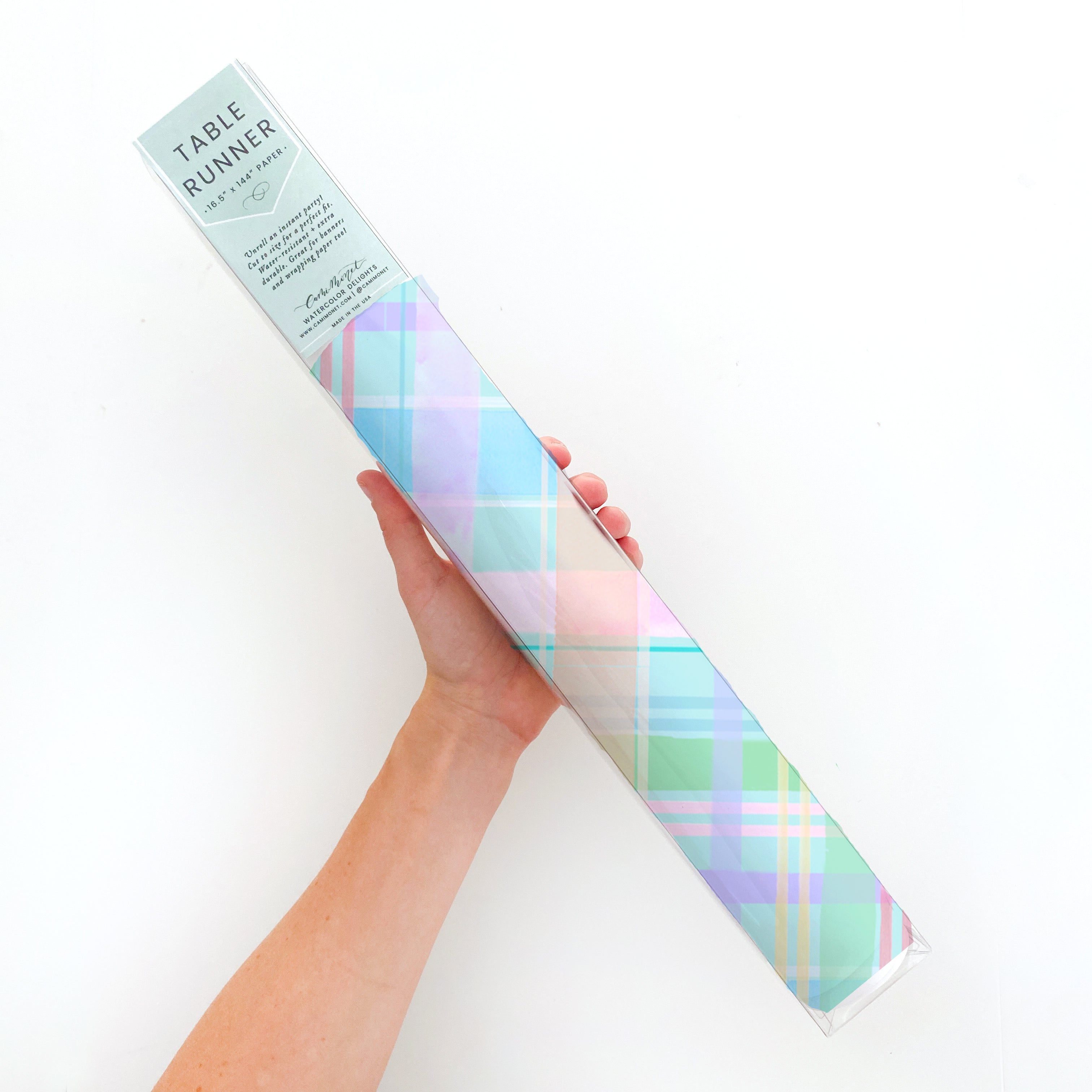 Pastel Plaid Table Runner