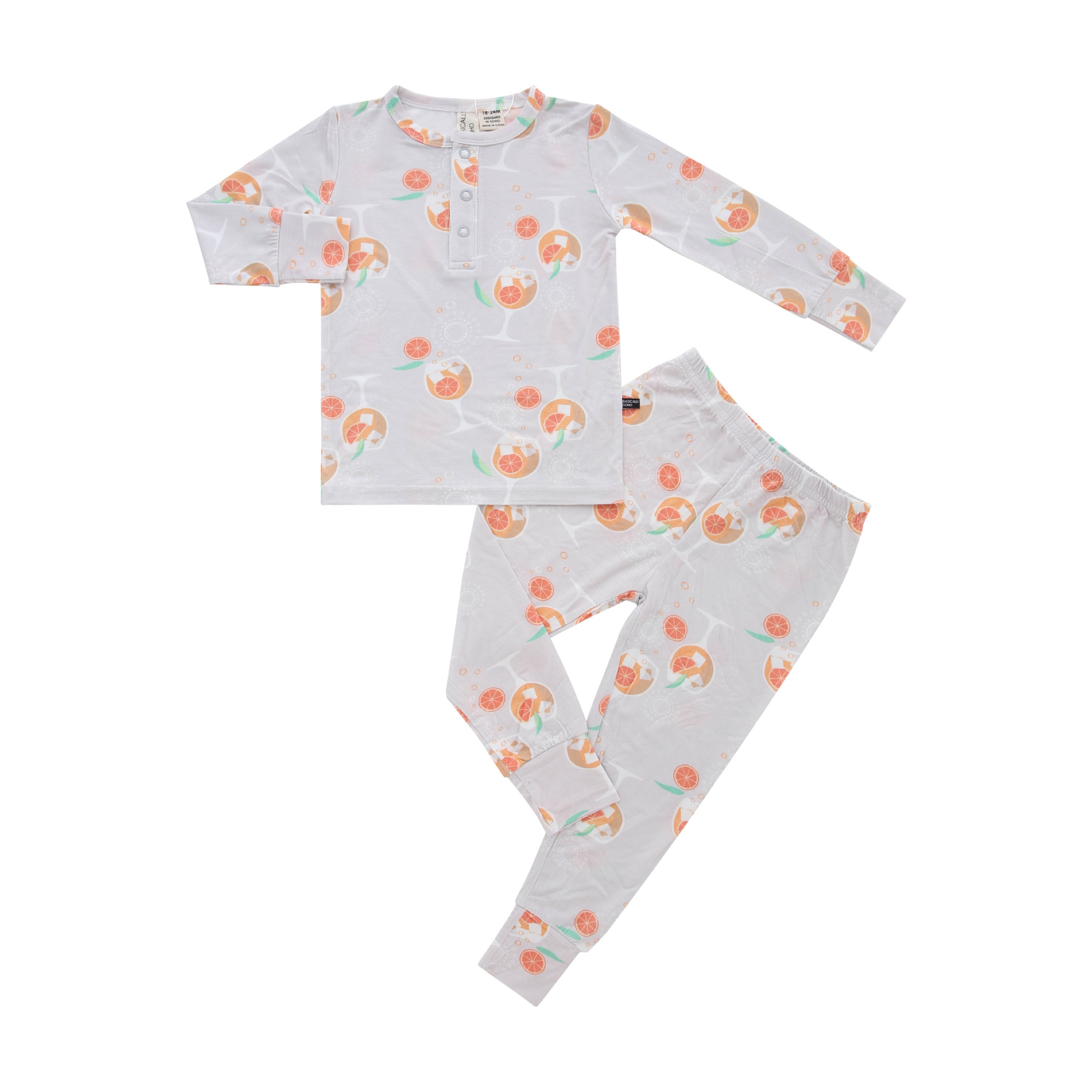 Amalfi Coast Aperol Spritz Gray Two-piece Set