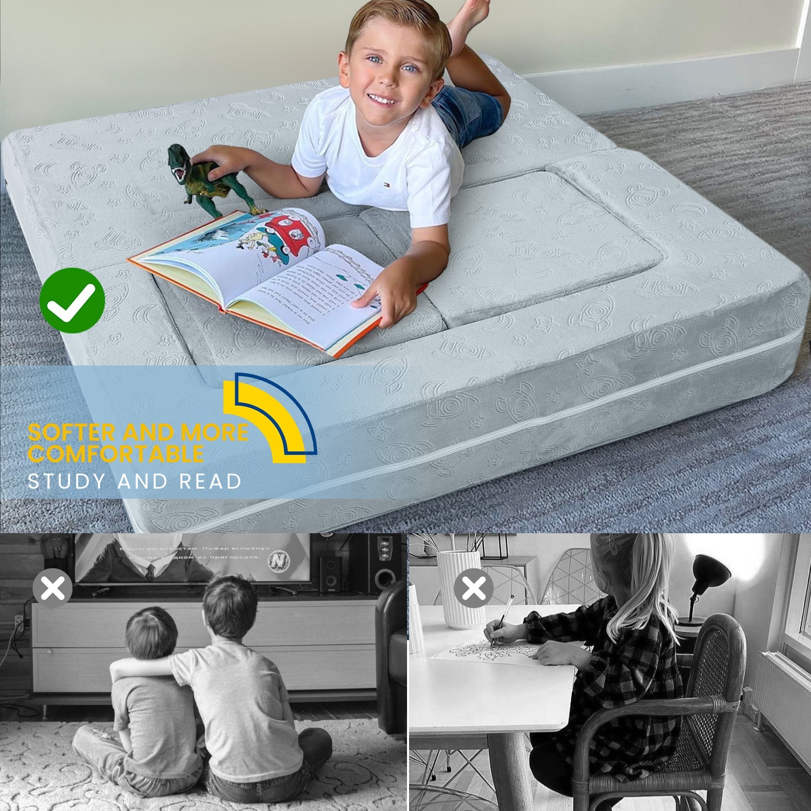 Convertible Kids Modular Couch-glow Pattern