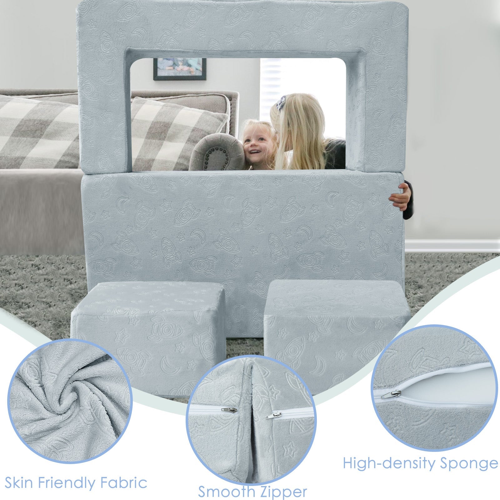 Convertible Kids Modular Couch-glow Pattern