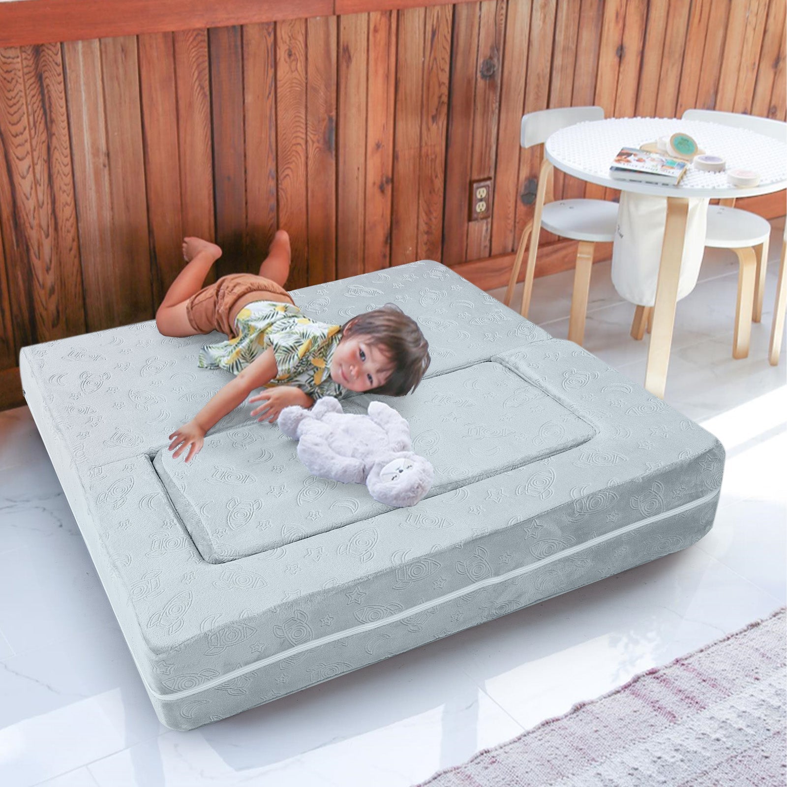 Convertible Kids Modular Couch-glow Pattern