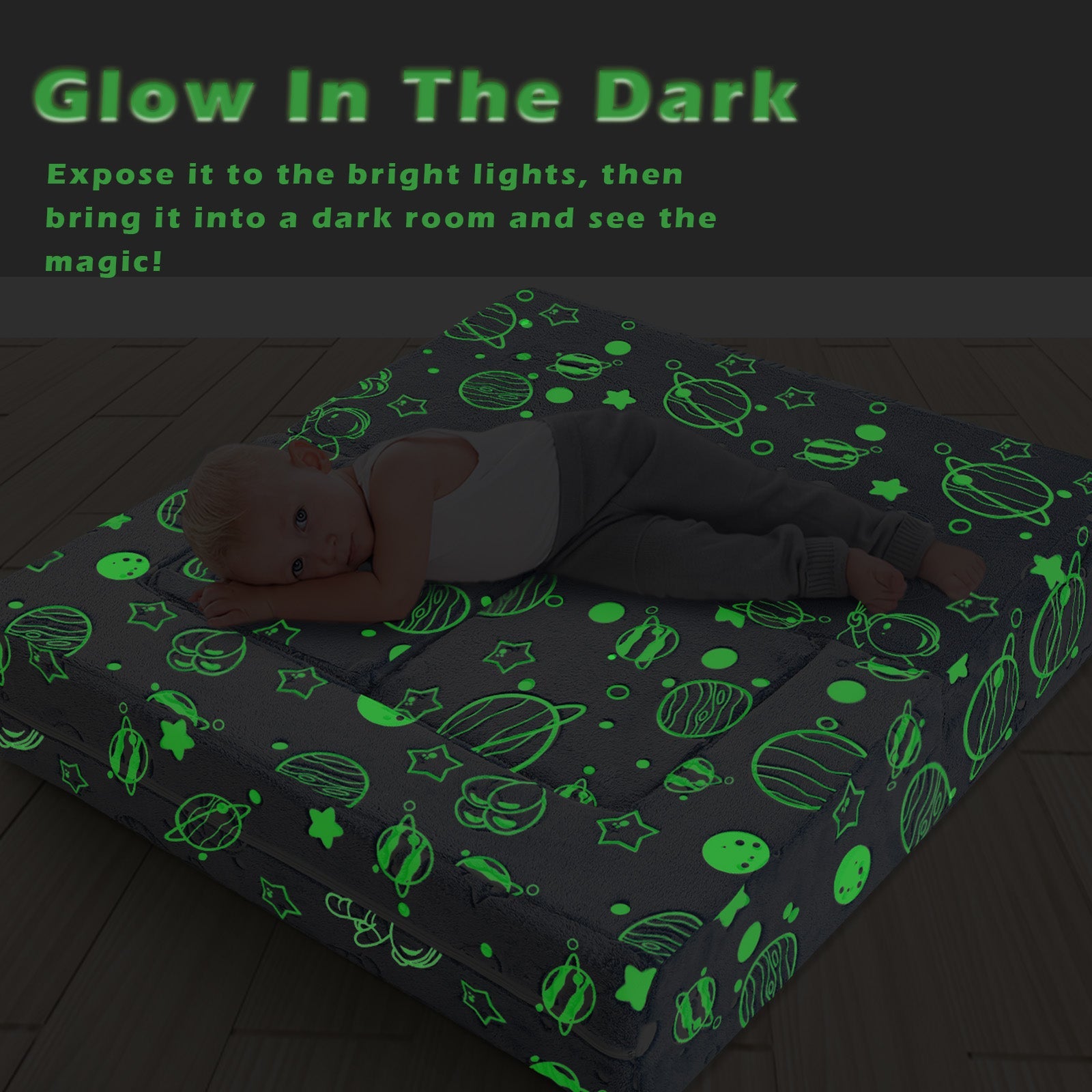 Convertible Kids Modular Couch-glow Pattern