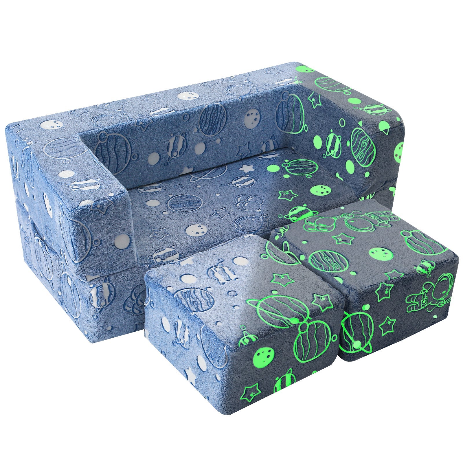 Convertible Kids Modular Couch-glow Pattern