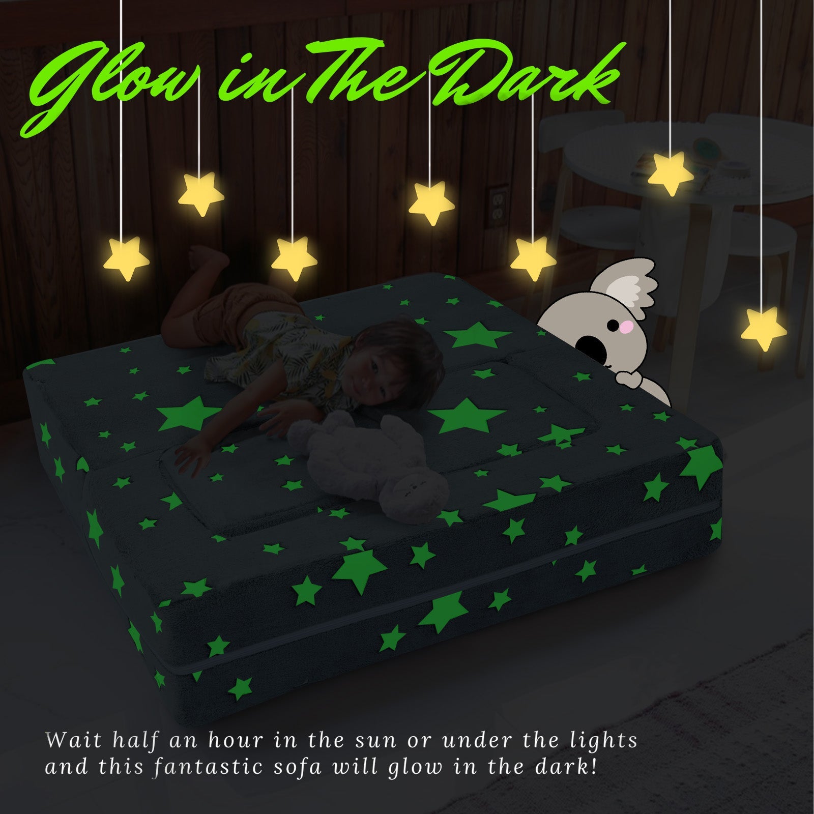 Convertible Kids Modular Couch-glow Pattern