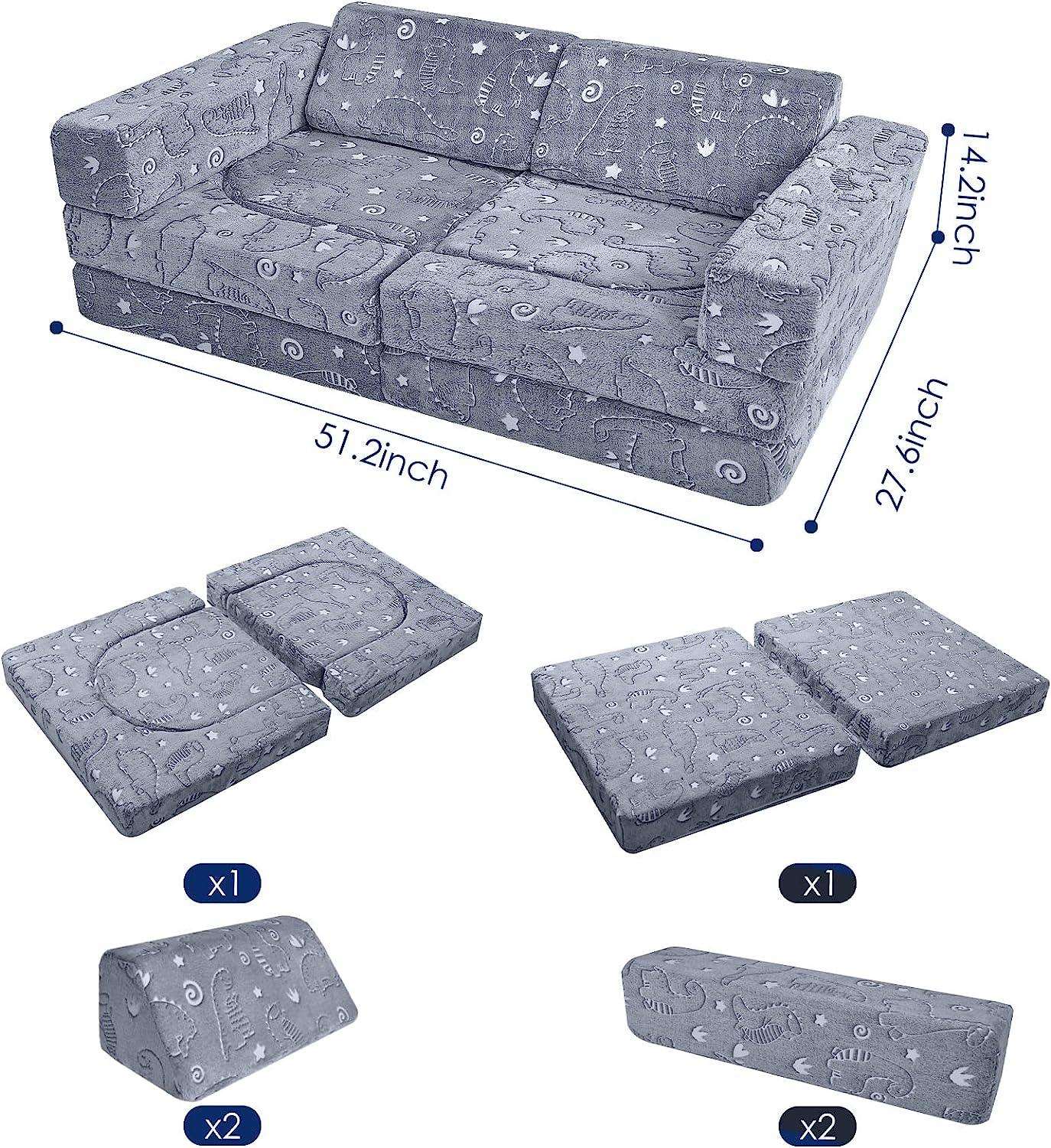 10-piece Kids Play Couch|glowsofa