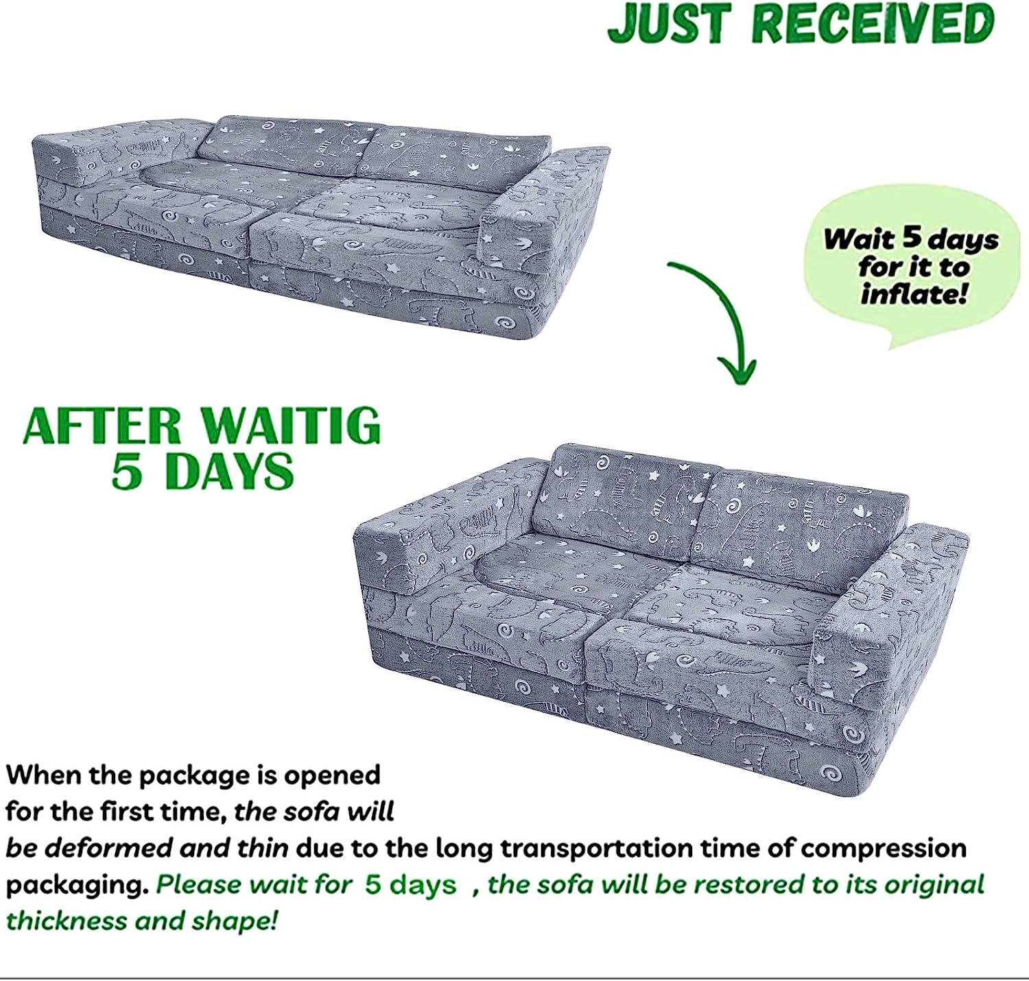 10-piece Kids Play Couch|glowsofa