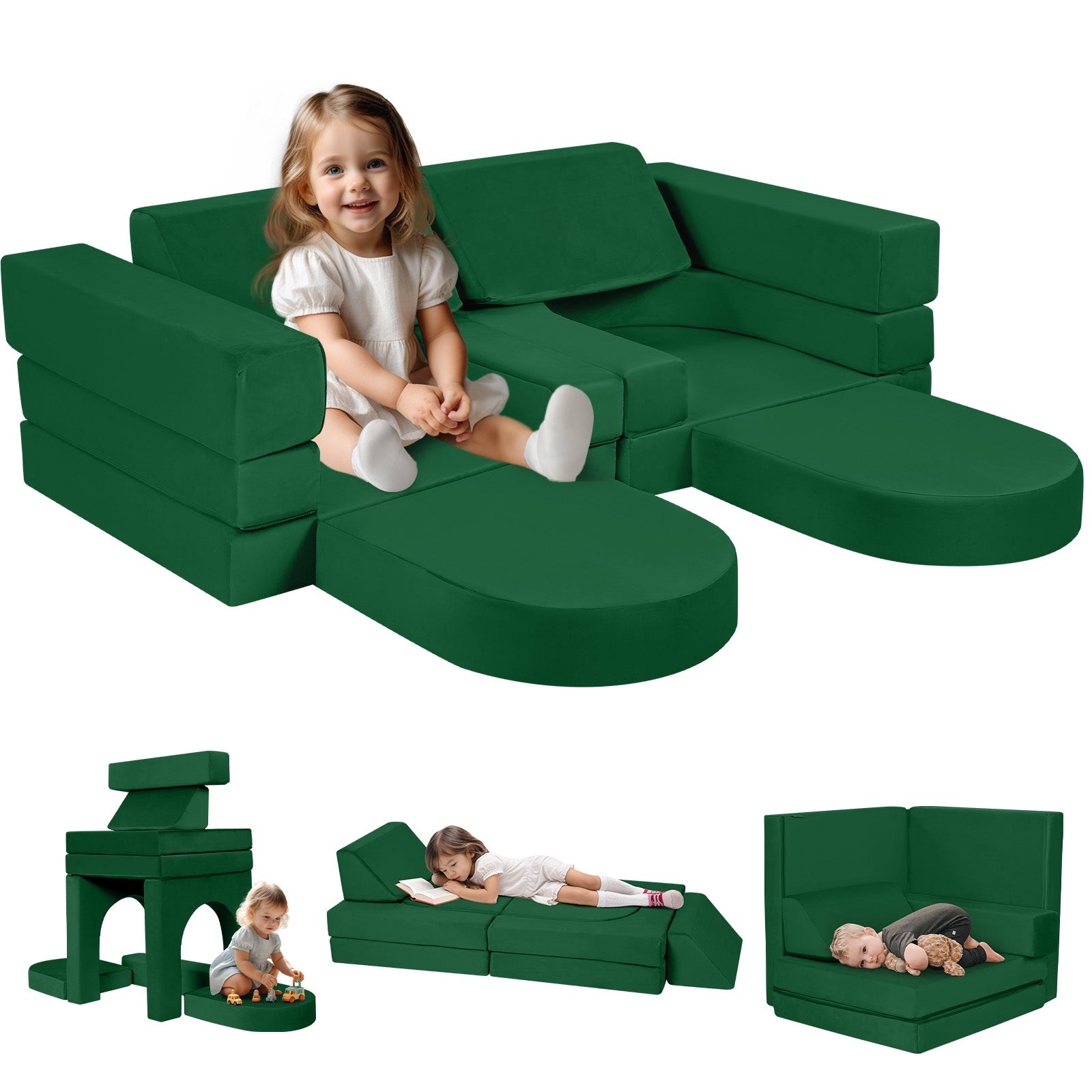 10-piece Kids Play Couch|glowsofa