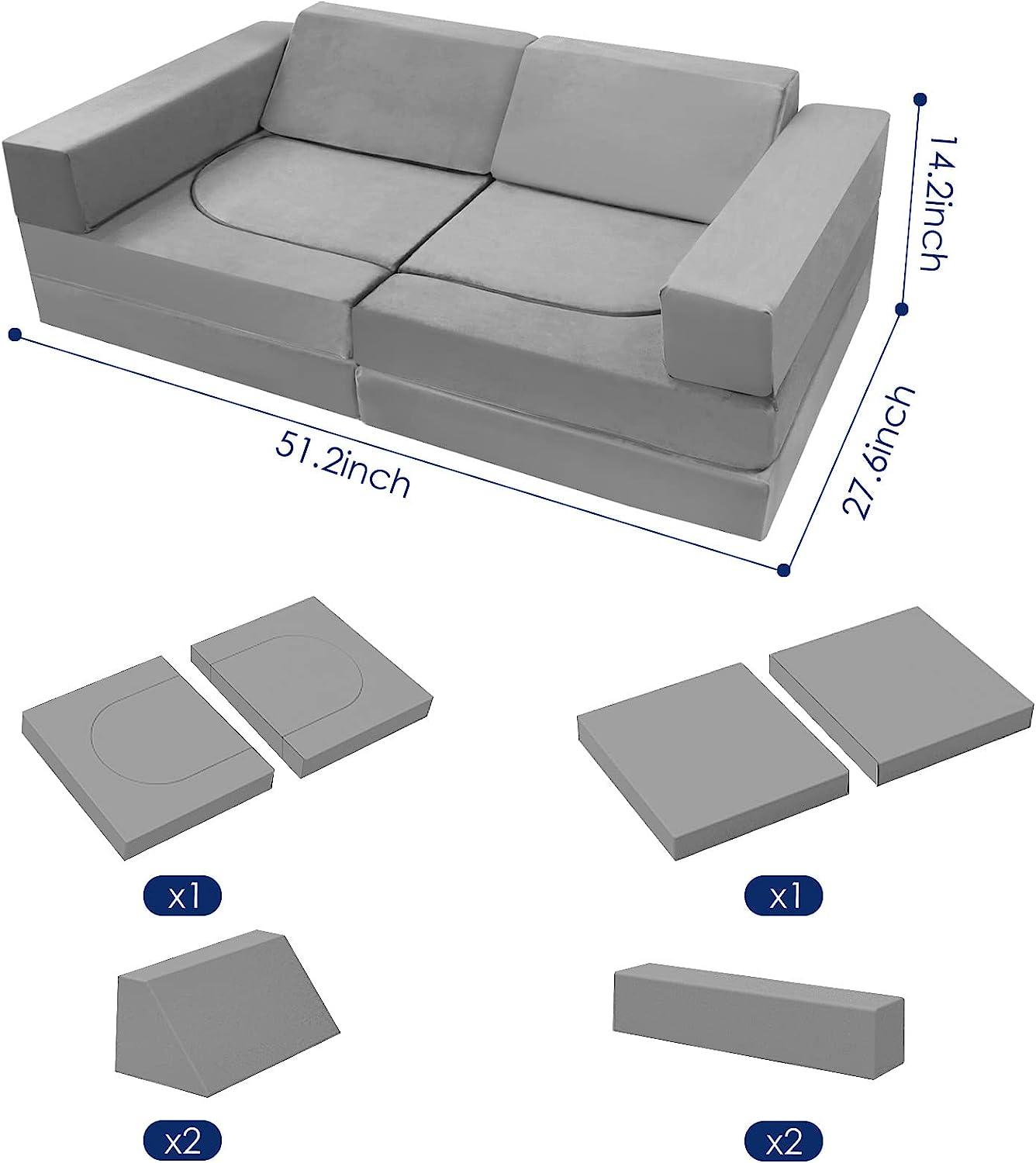 10-piece Kids Play Couch|glowsofa