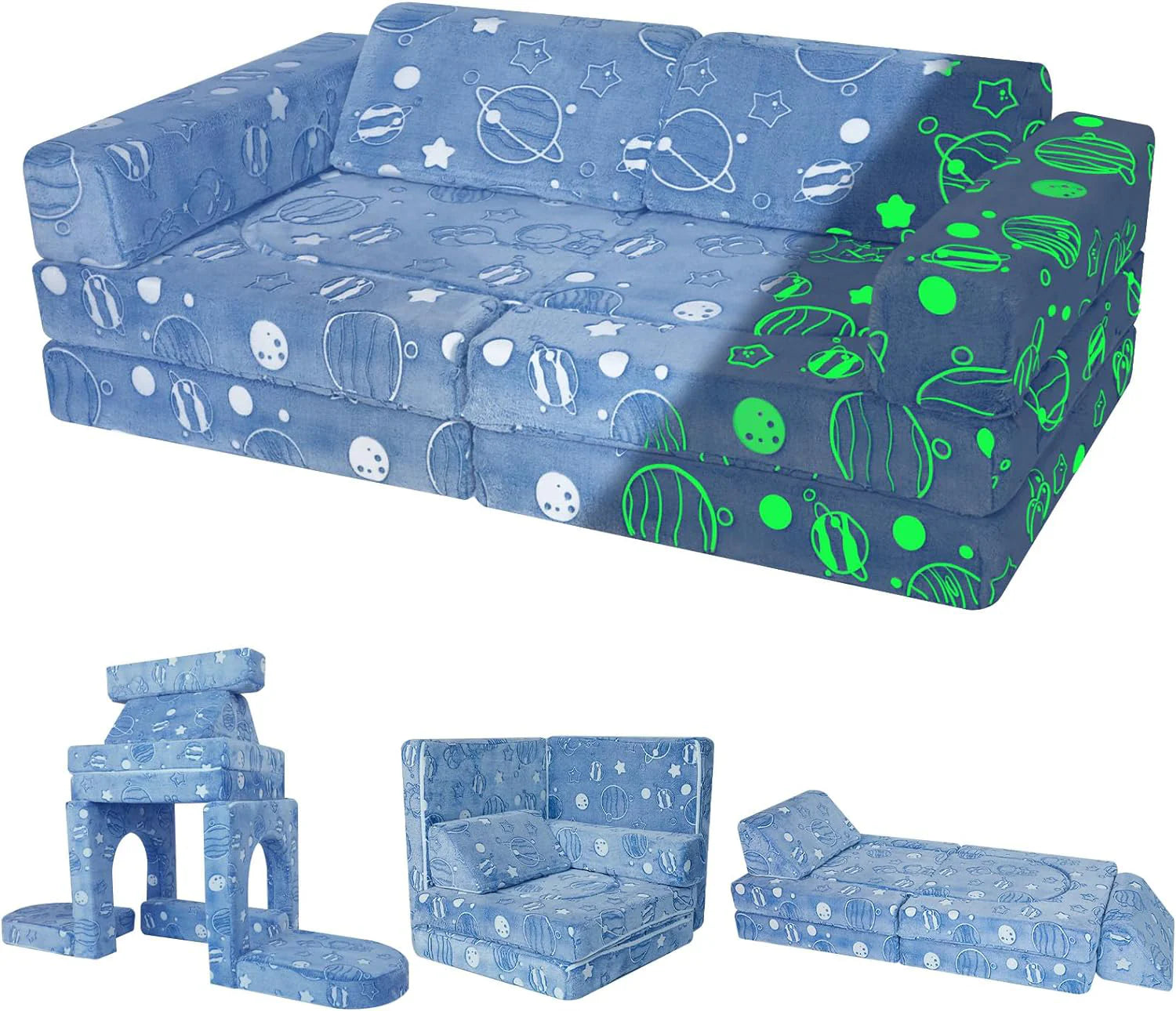 10-piece Kids Play Couch|glowsofa
