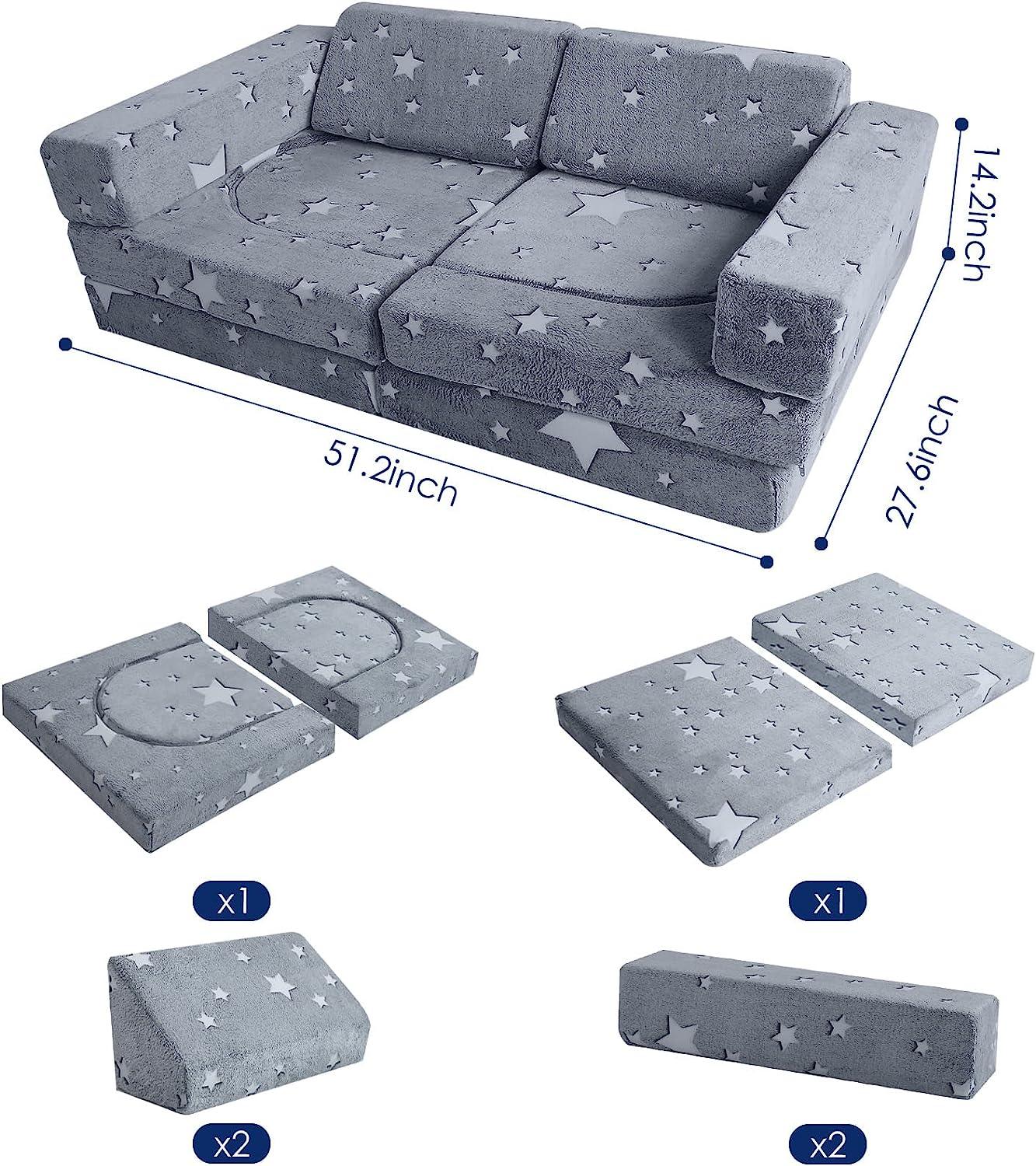 10-piece Kids Play Couch|glowsofa