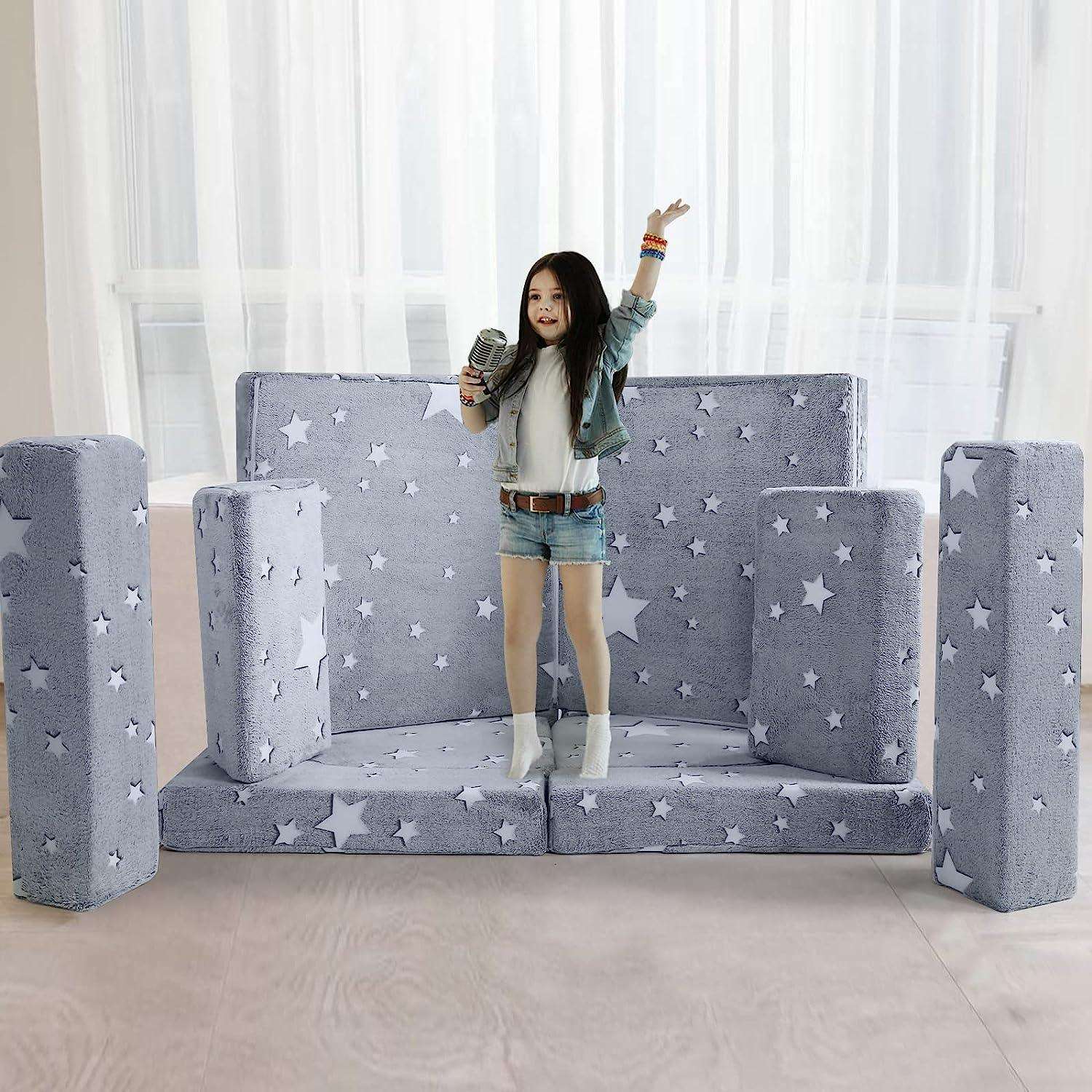 10-piece Kids Play Couch|glowsofa
