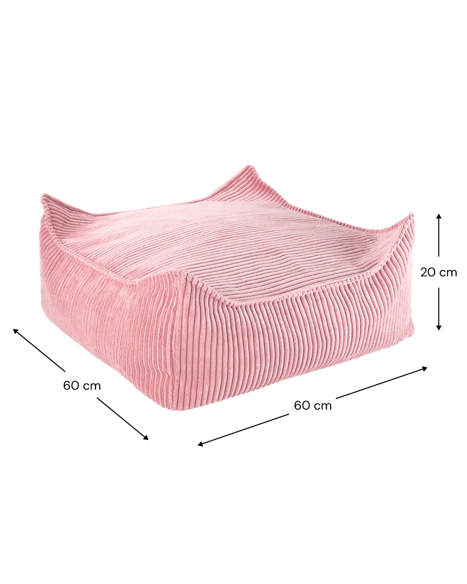 Pink Mousse Beanbag Chair And Ottoman Set