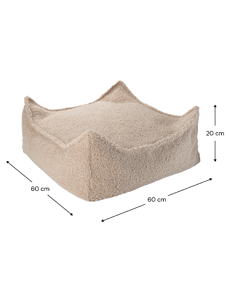 Biscuit Beanbag Chair And Ottoman Set