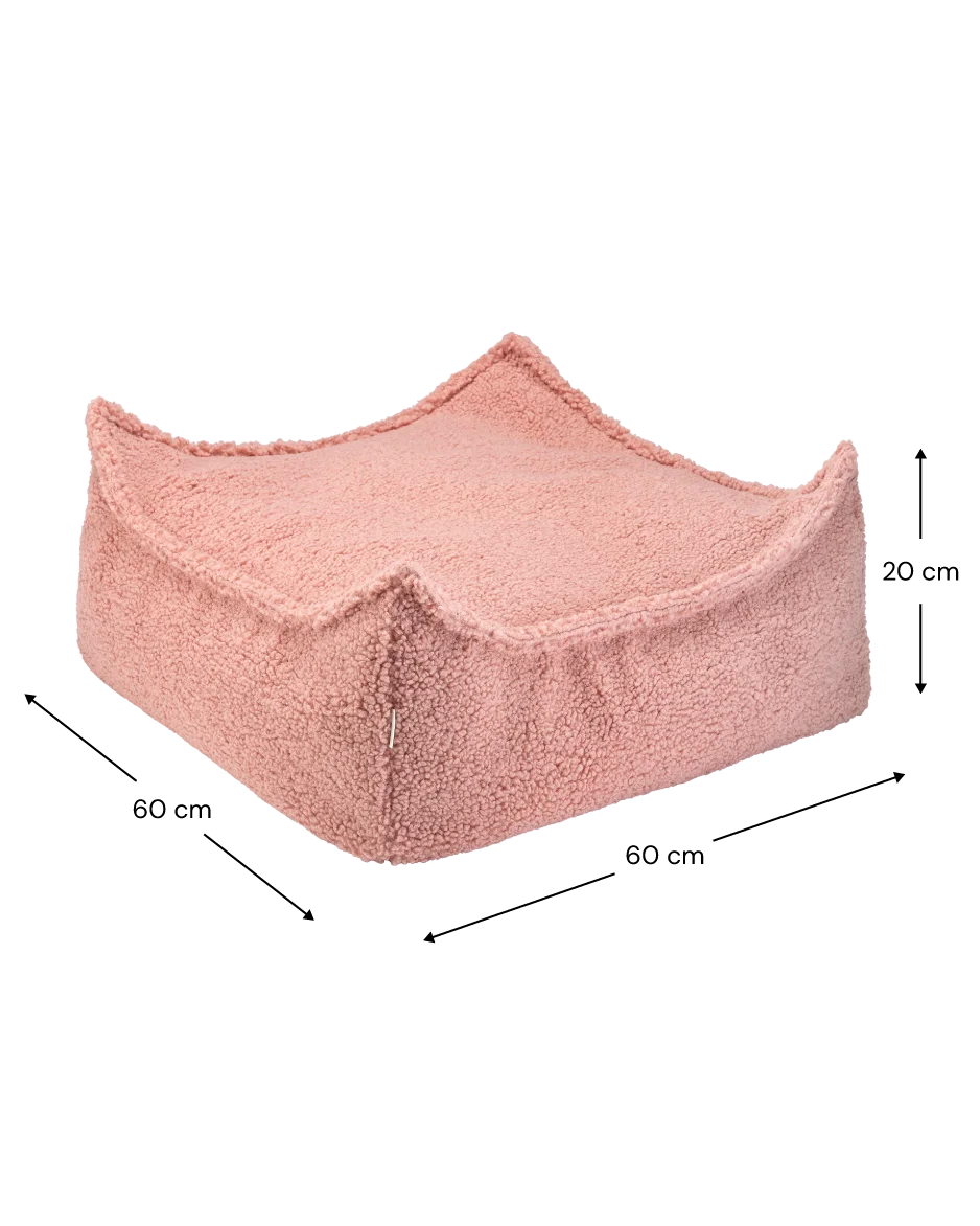 Guava Pink Beanbag Chair And Ottoman Set