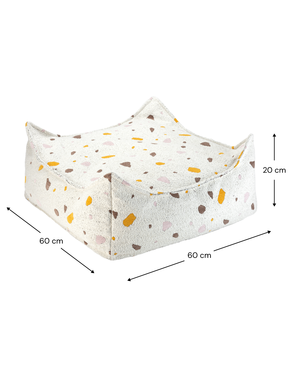 Terrazzo Marble Square Ottoman