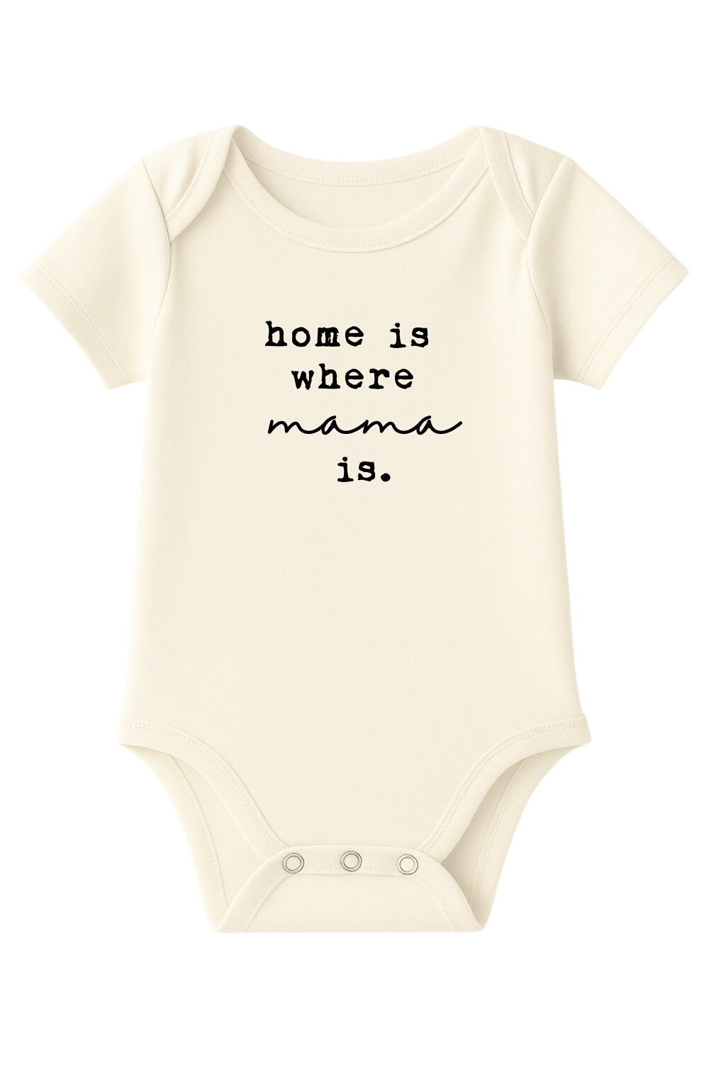 Home Is Where Mama Is - Organic Short Sleeve Baby Bodysuit