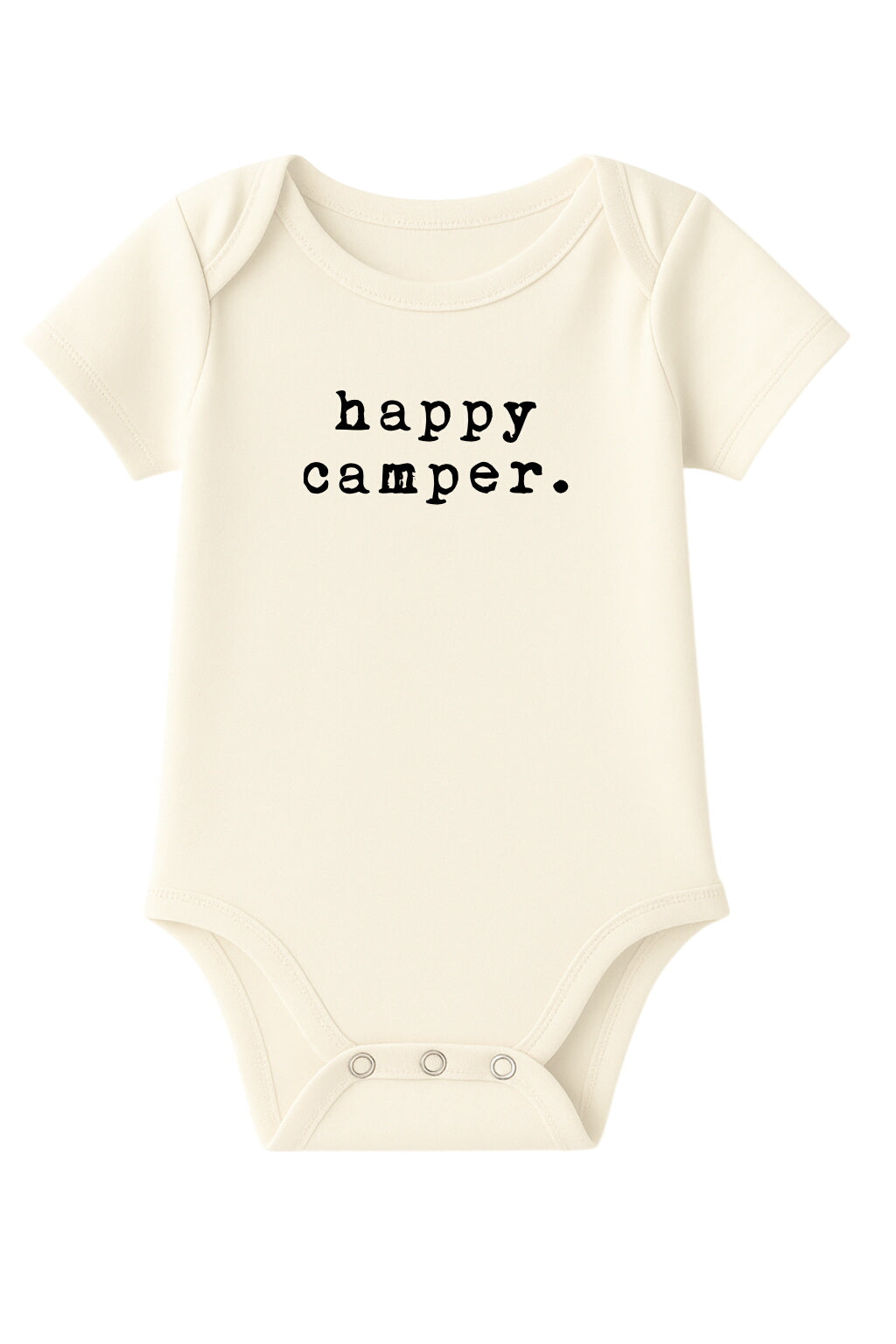 Happy Camper Organic Cotton Baby Bodysuit Short Sleeve