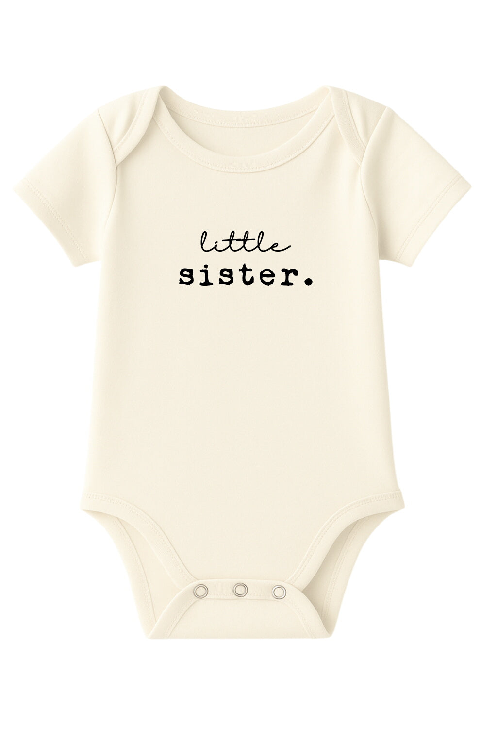 Little Sister Organic Cotton Short Sleeve Baby Bodysuit