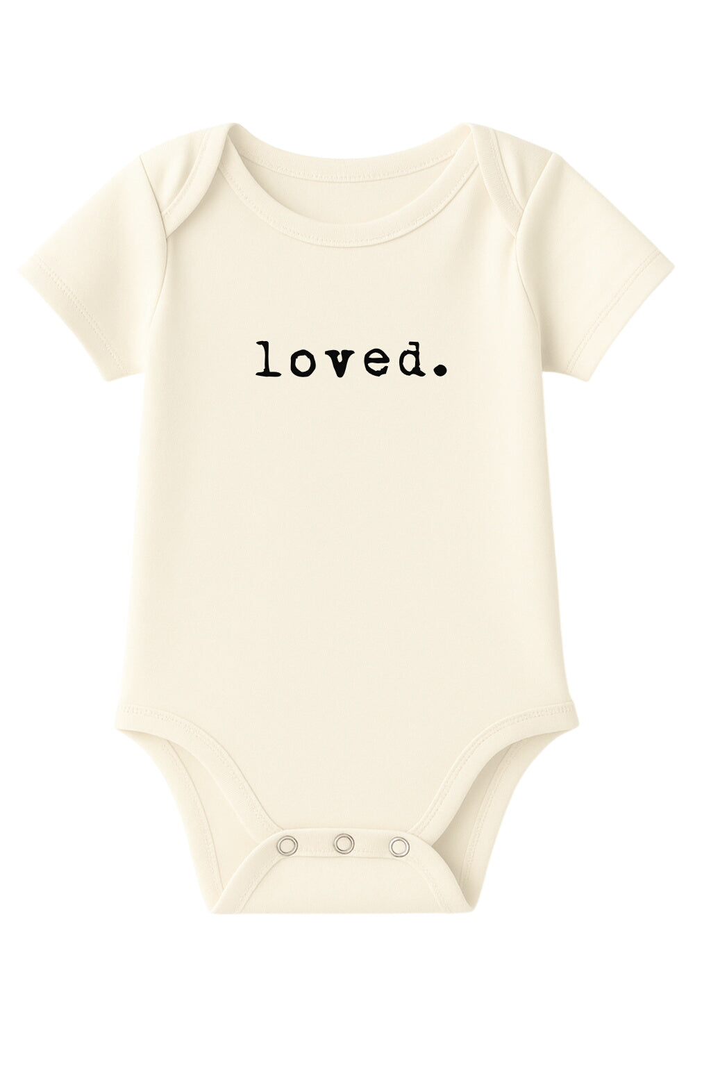 Loved. Organic Cotton Baby Bodysuit Short Sleeve