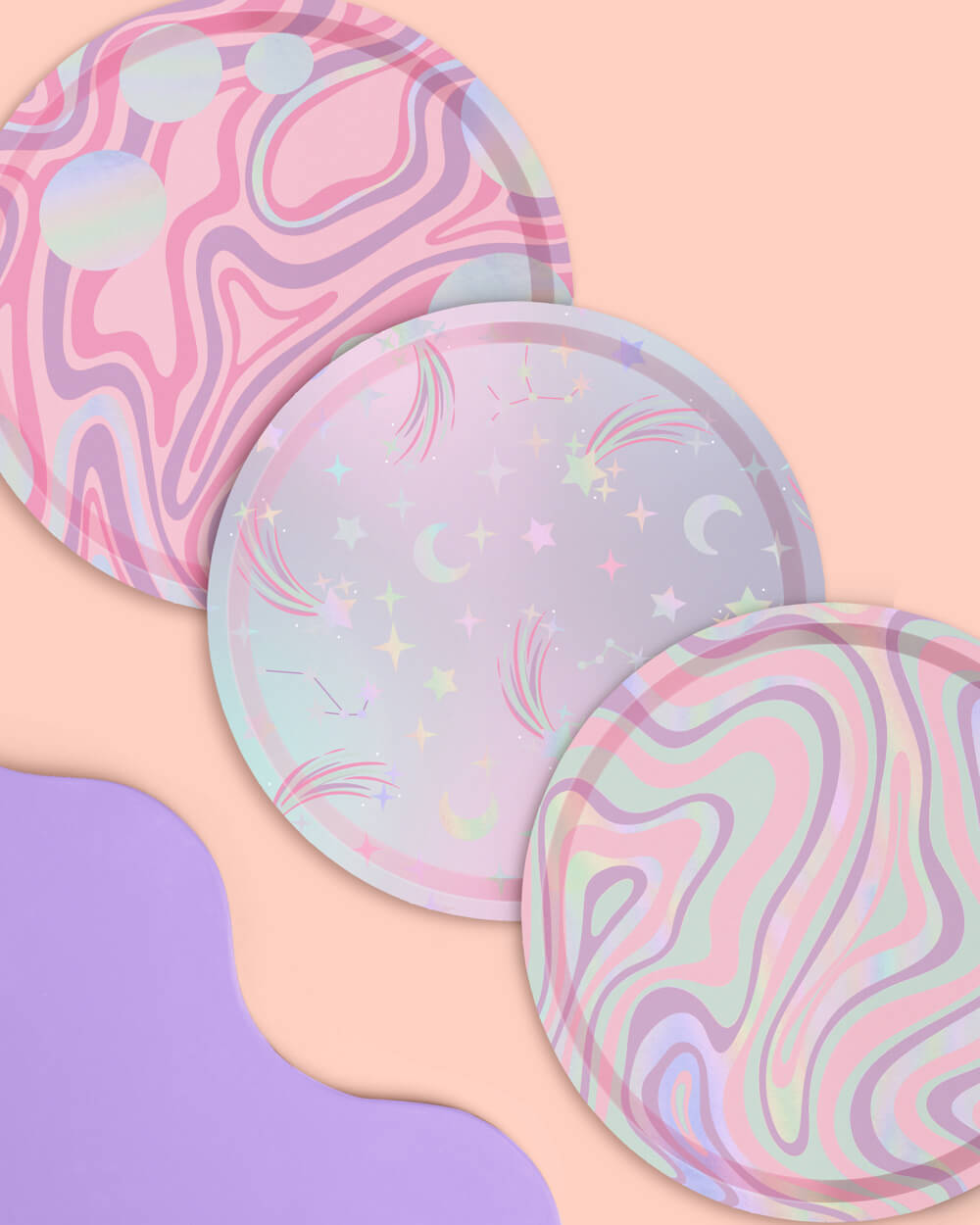 Space Girl Plates - 25 Foil Paper Plates