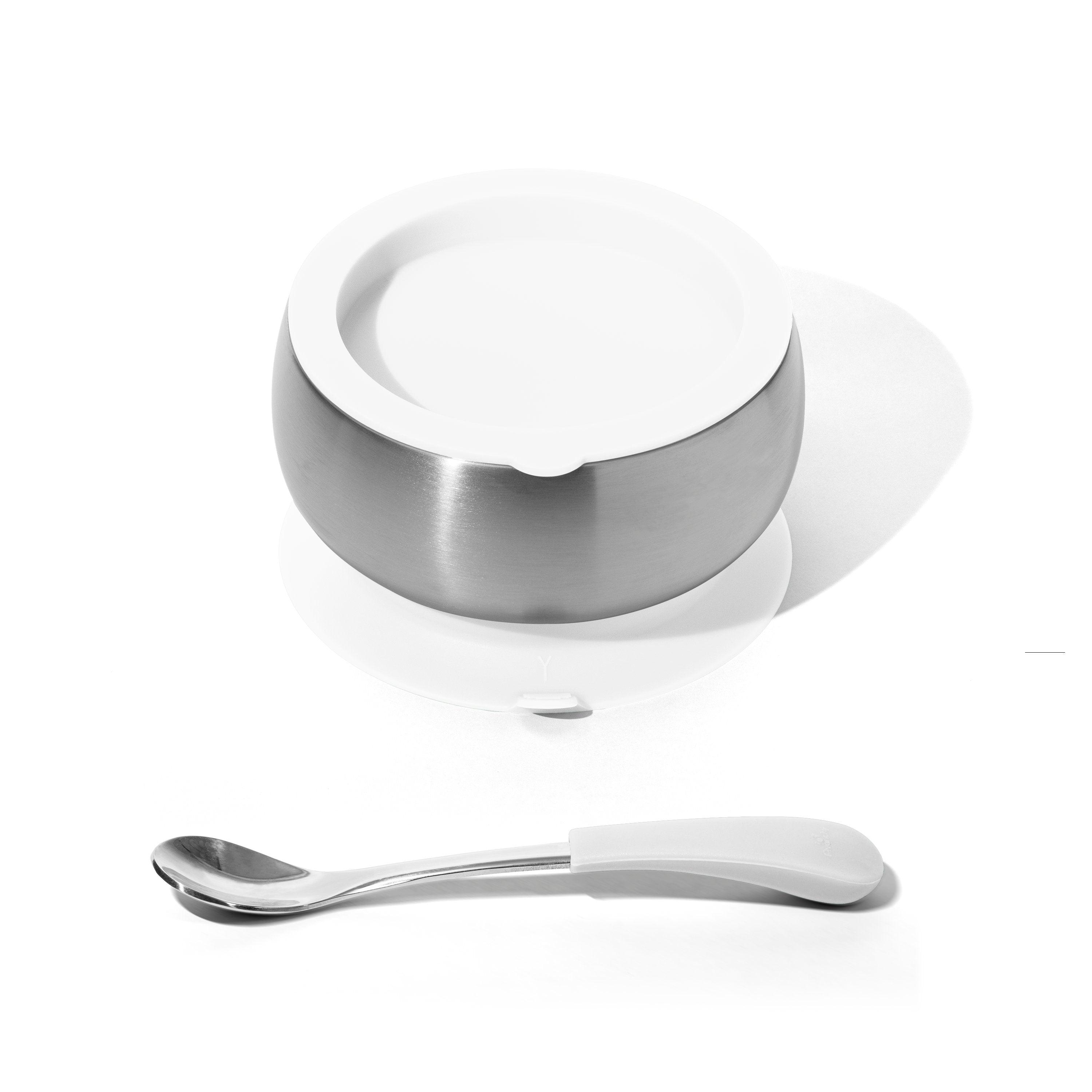Avanchy Stainless Steel Baby Bowl With Spoon Combo + Air Tight Lid