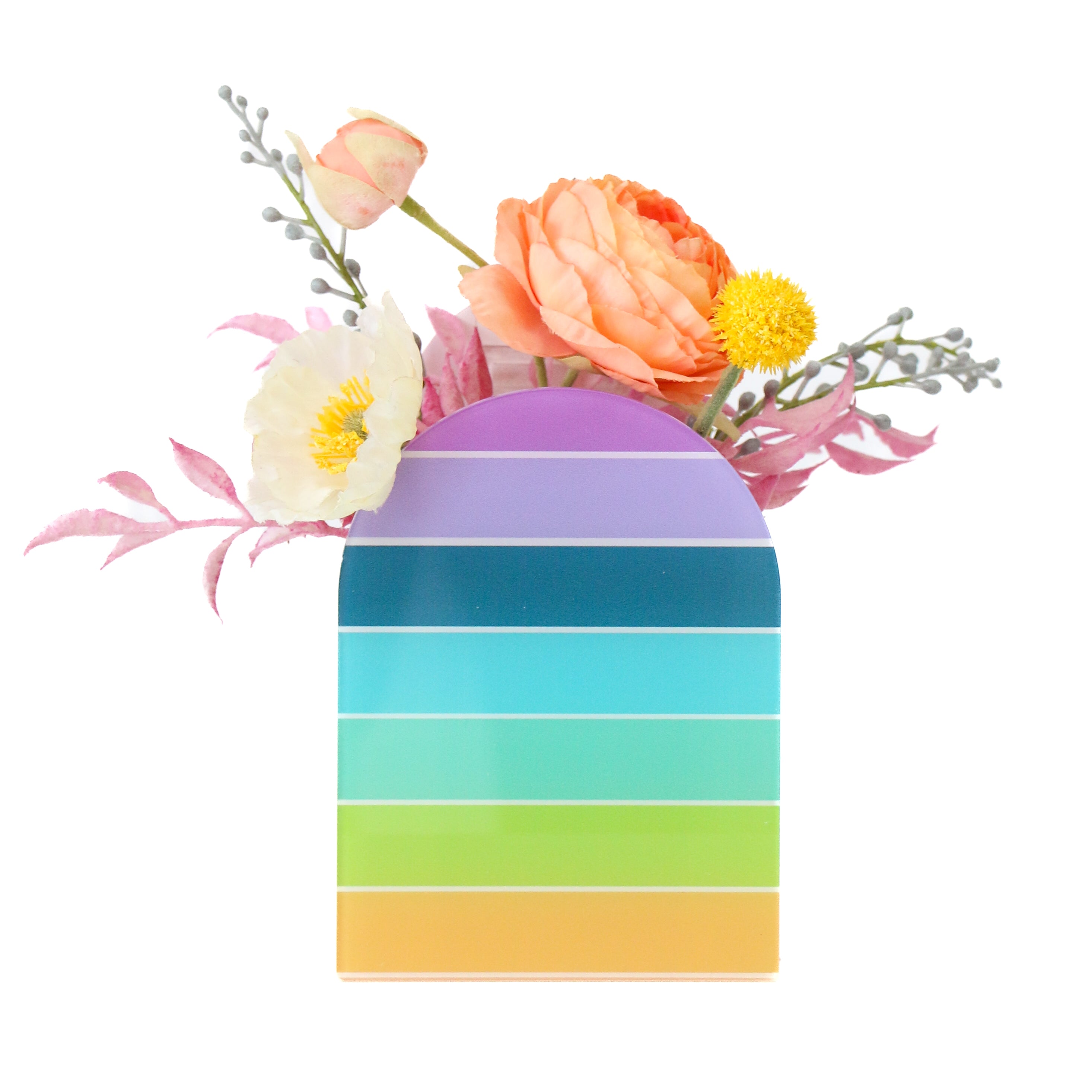 Blue Rainbow Stripe Standing Propagation Planter