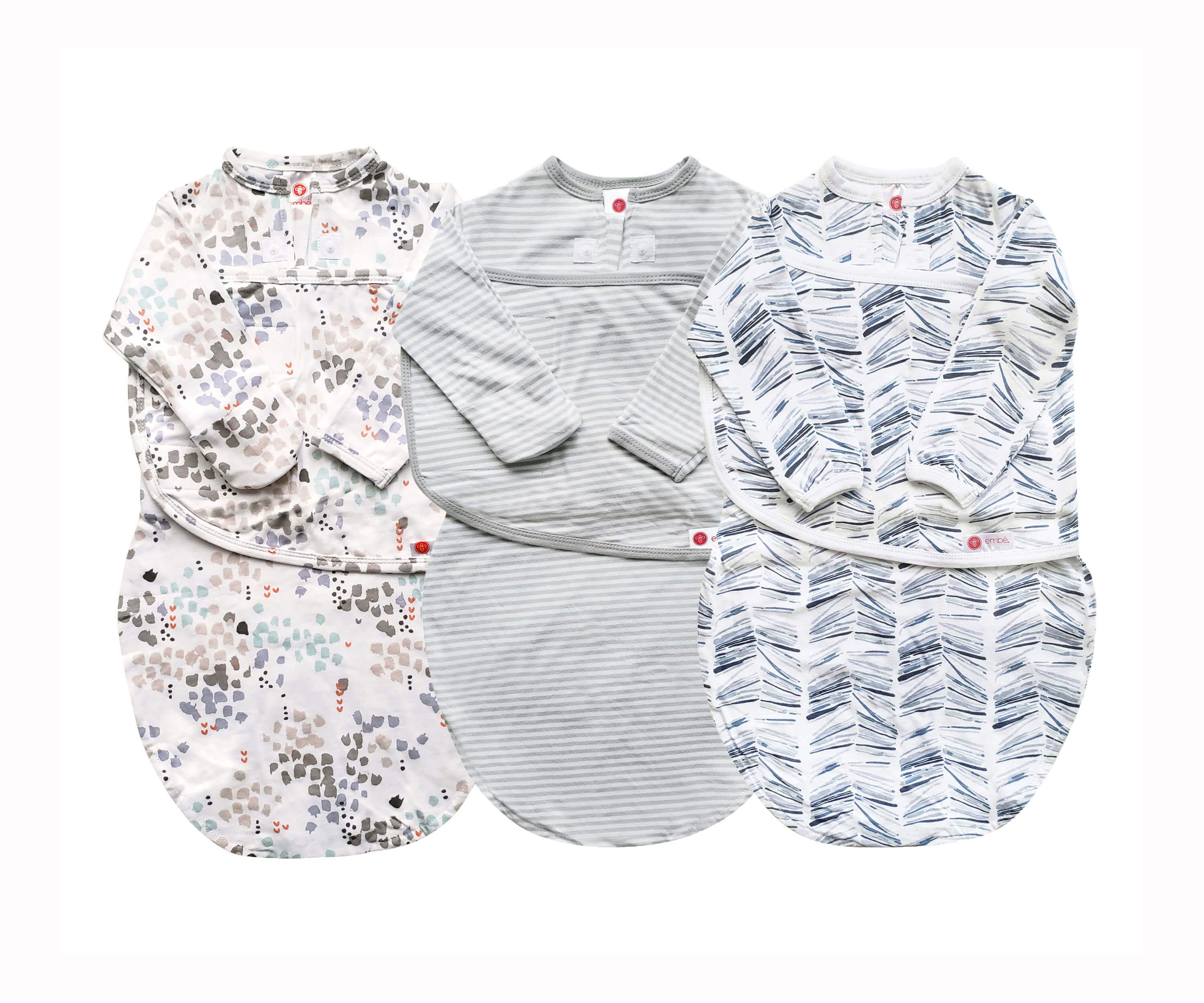 3-pack Long Sleeves Swaddle Sack Bundle