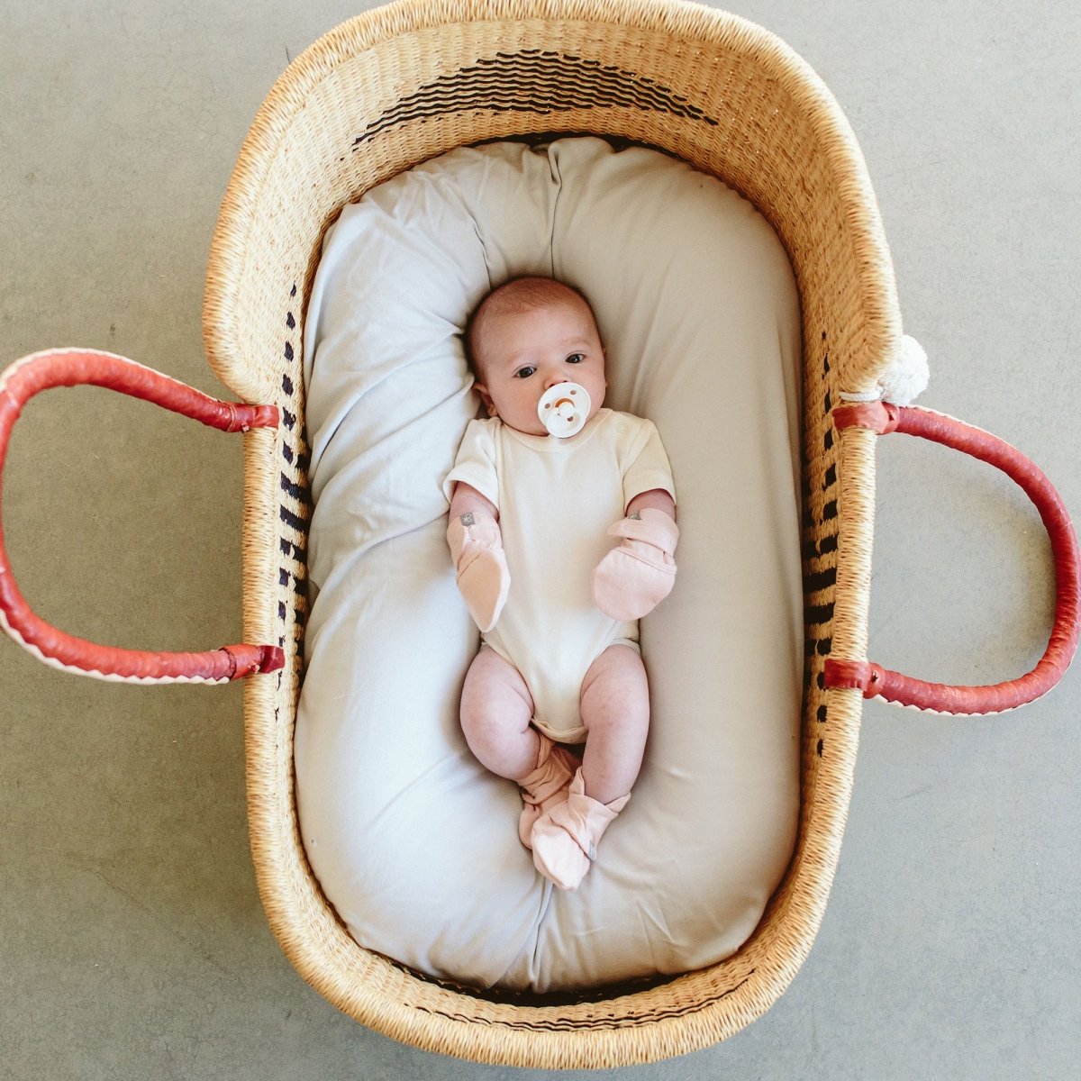 Stay On Boots | Rose — Bamboo Organic Cotton Blend, 0–12m